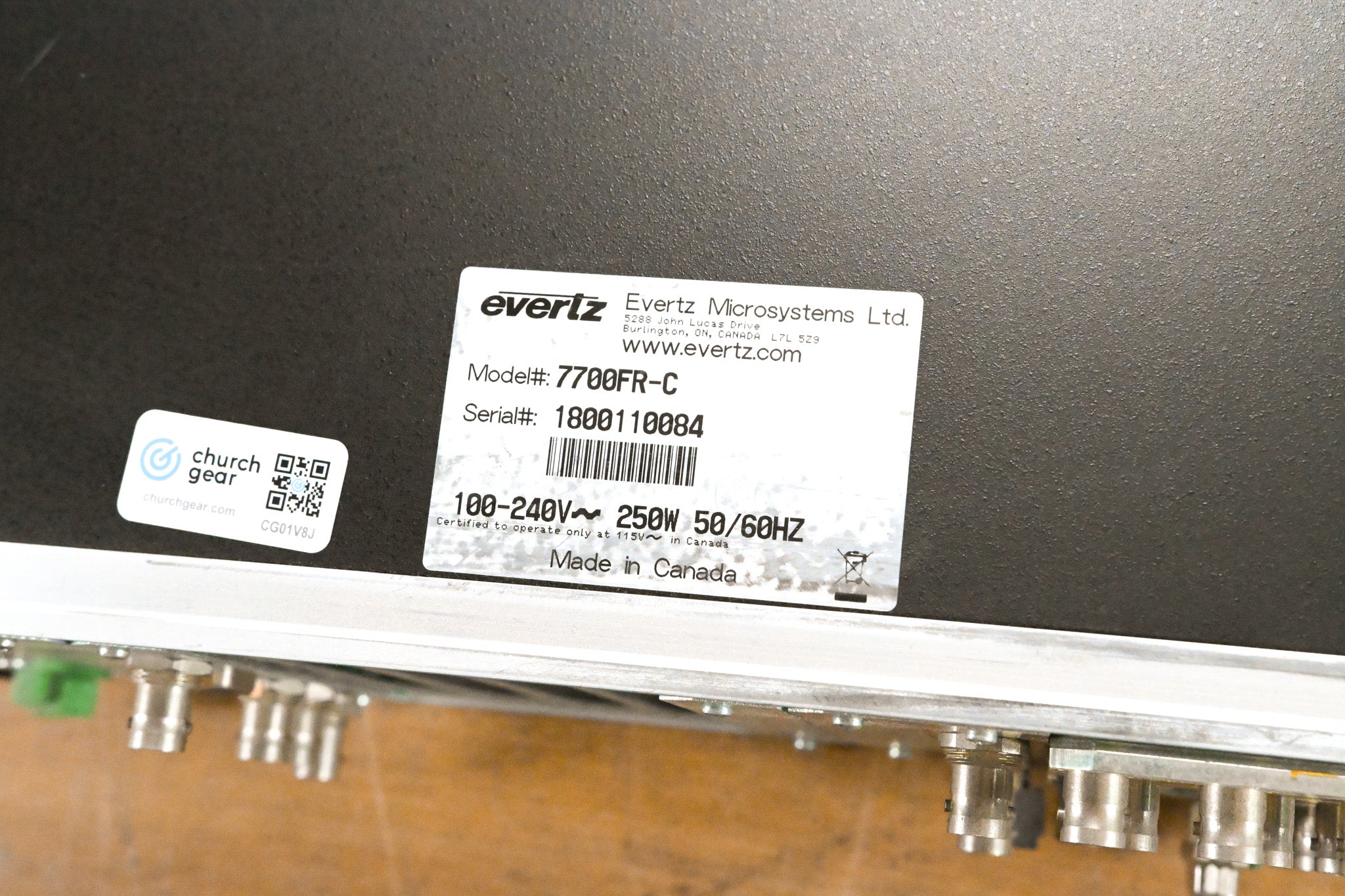 Evertz 7700FR-C MultiFrame Chassis with Cards