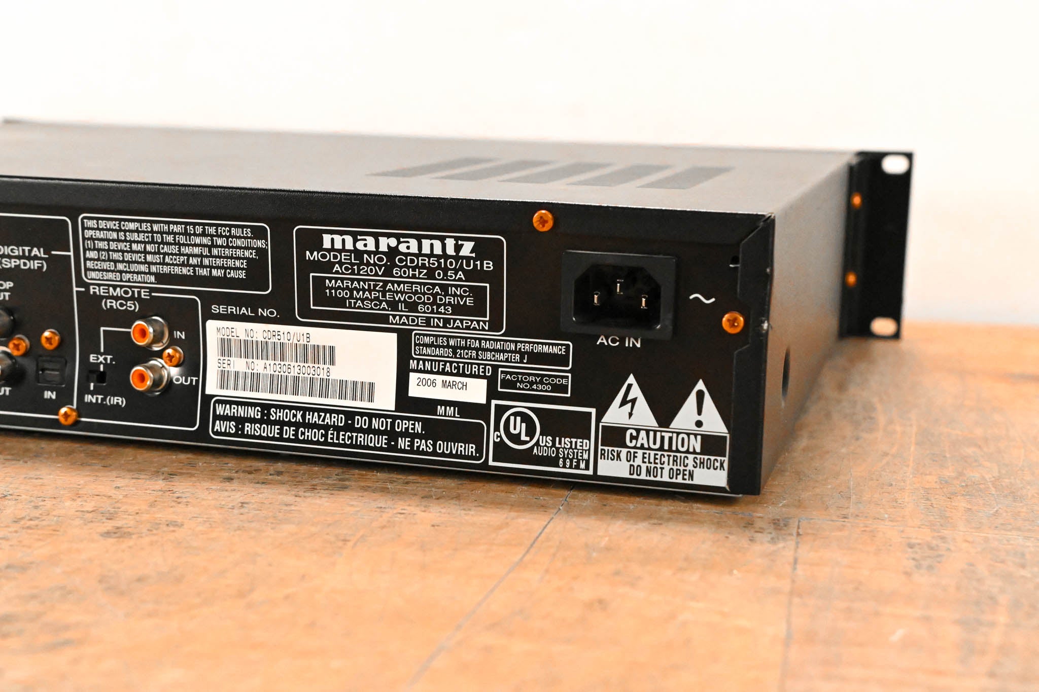 Marantz CDR510 CD Player / CD Recorder Combo Deck