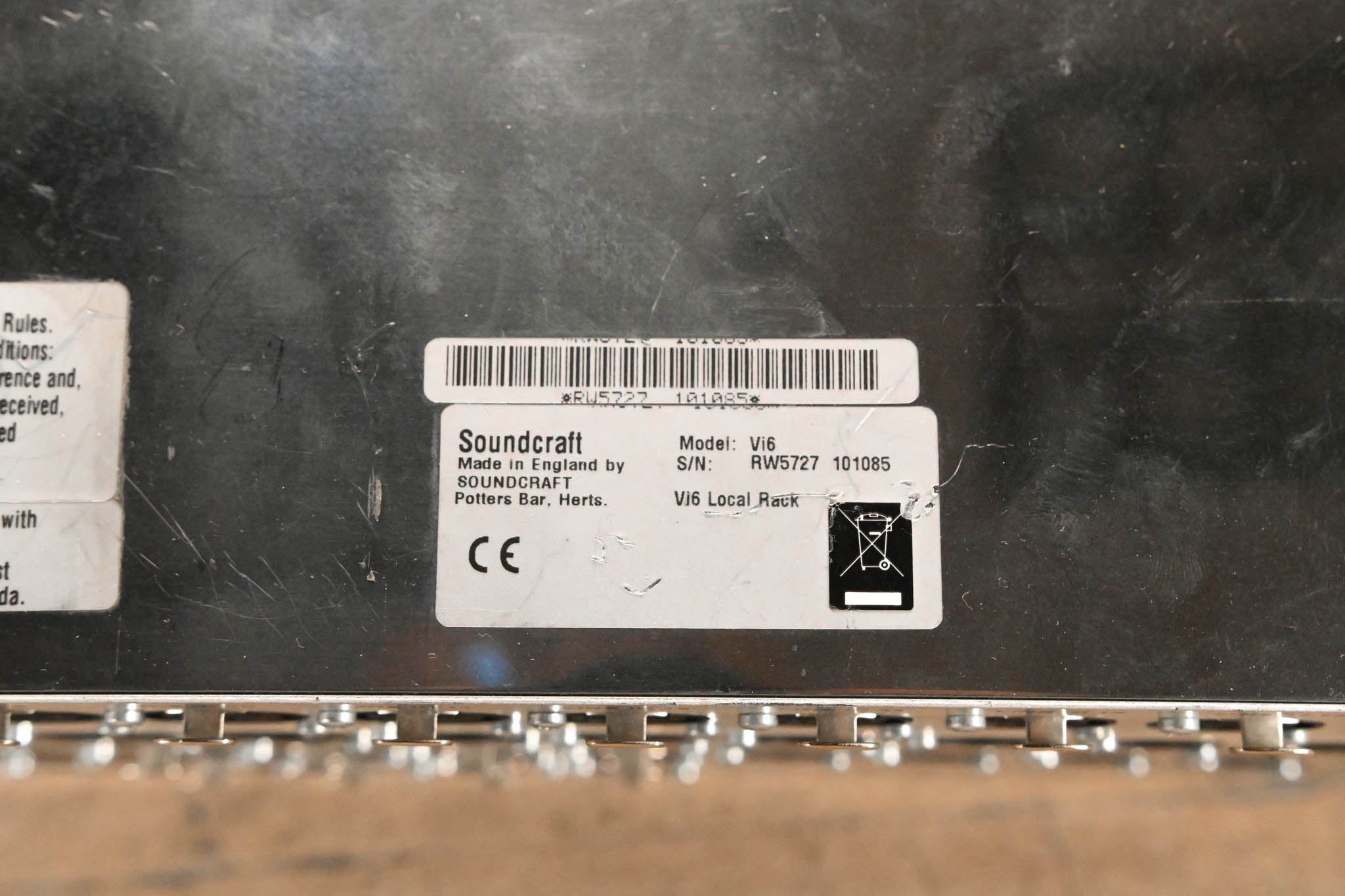Soundcraft Vi6 Local Rack I/O & Monitor Rack for Vi Series Consoles