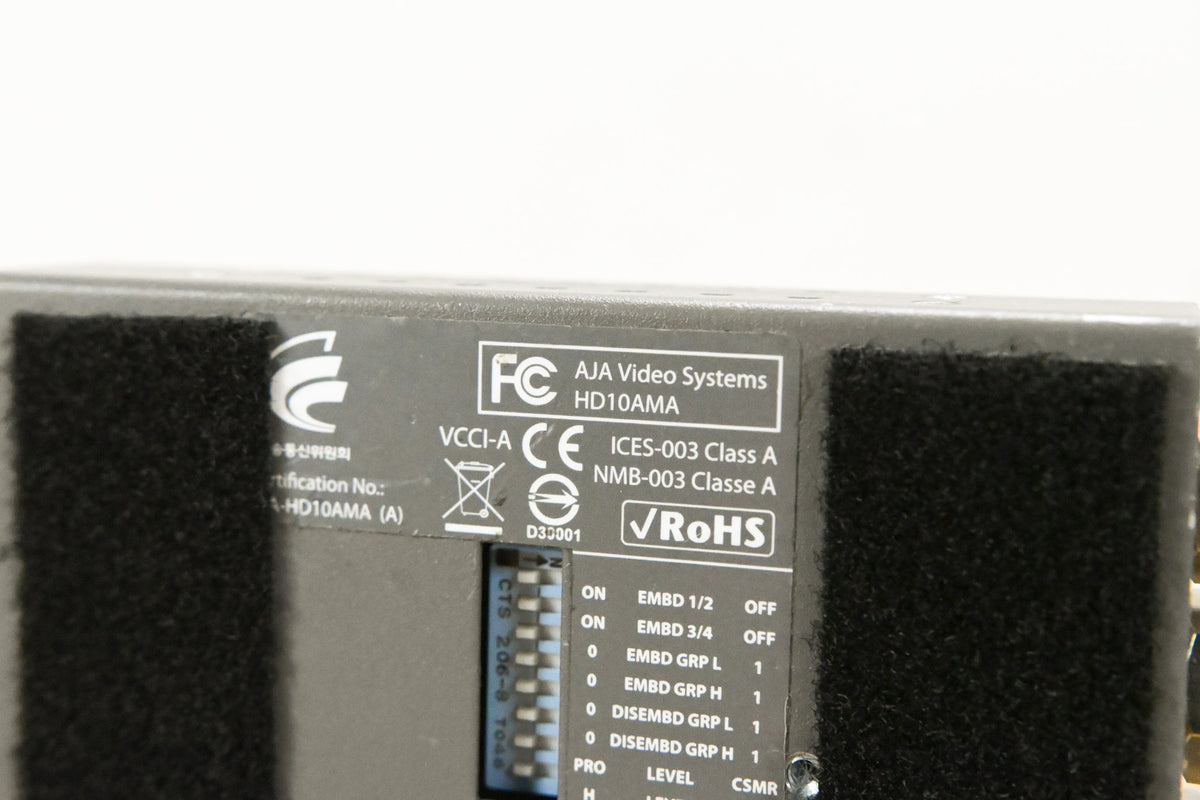 AJA HD10AMA 4-Channel Analog Audio Embedder/Disembedder (NO PSU)