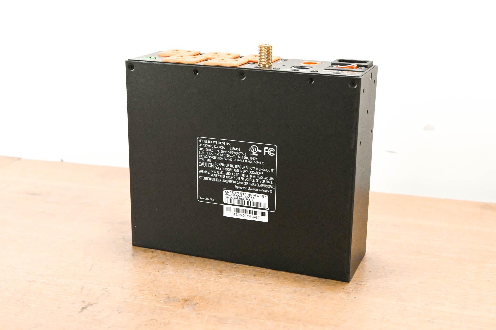 WattBox WB-300VB-IP-5 IP Power Conditioner WB357 - 5 Outlets