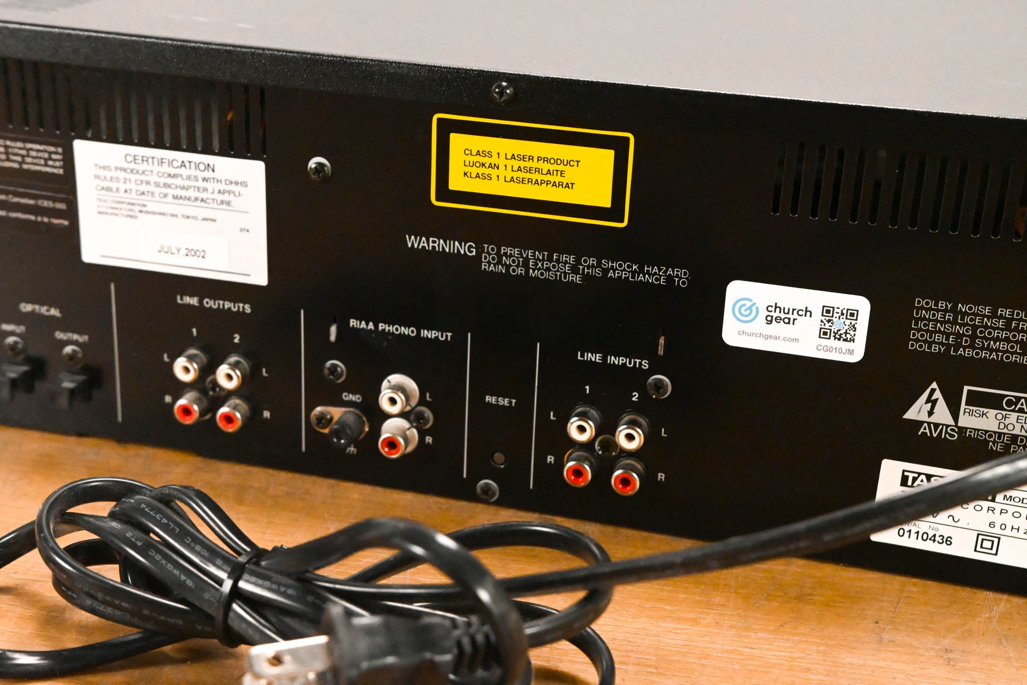 TASCAM CC-222 CD Recorder / Cassette Combination Deck