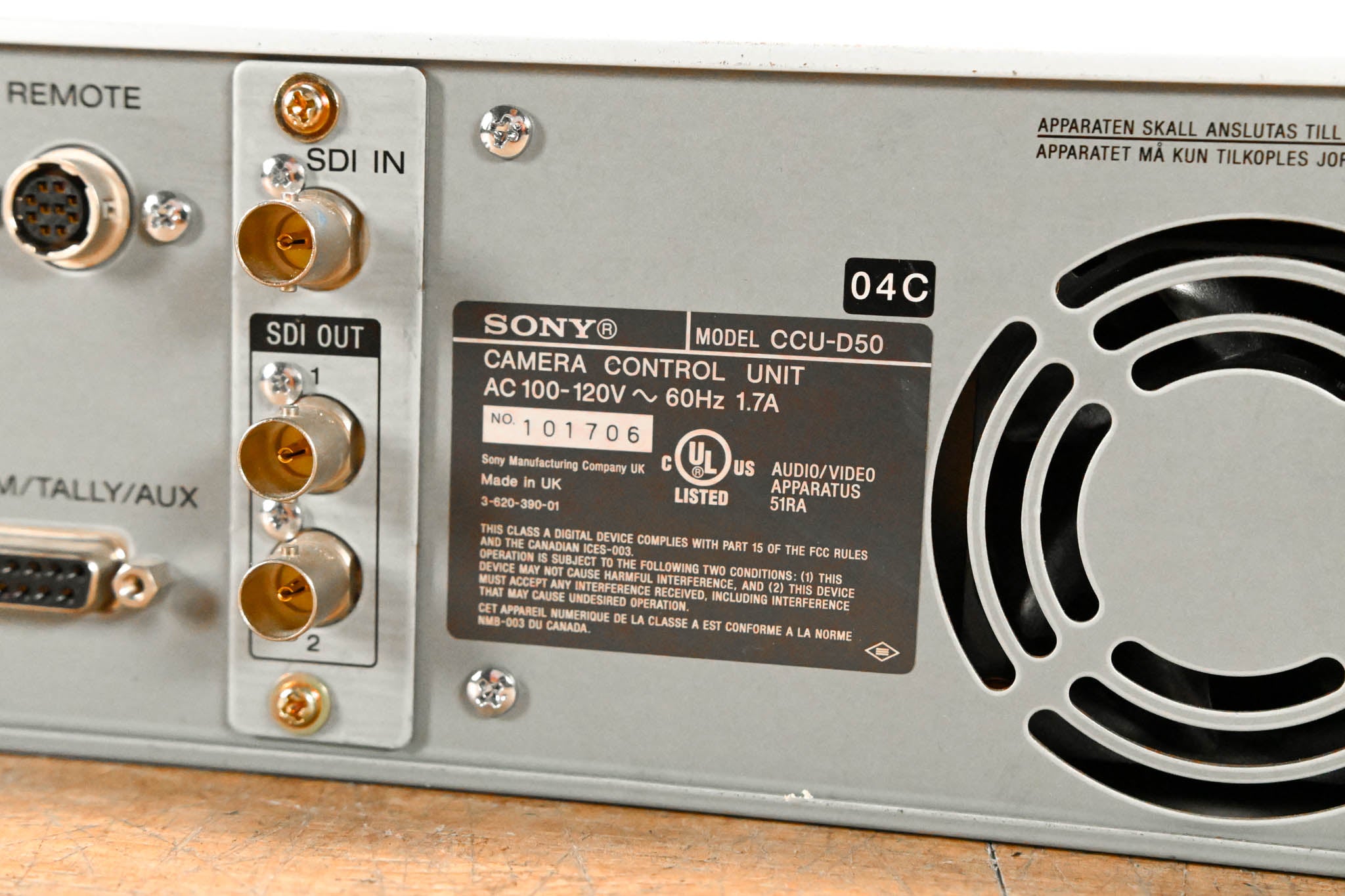 Sony CCU-D50 Camera Control Unit