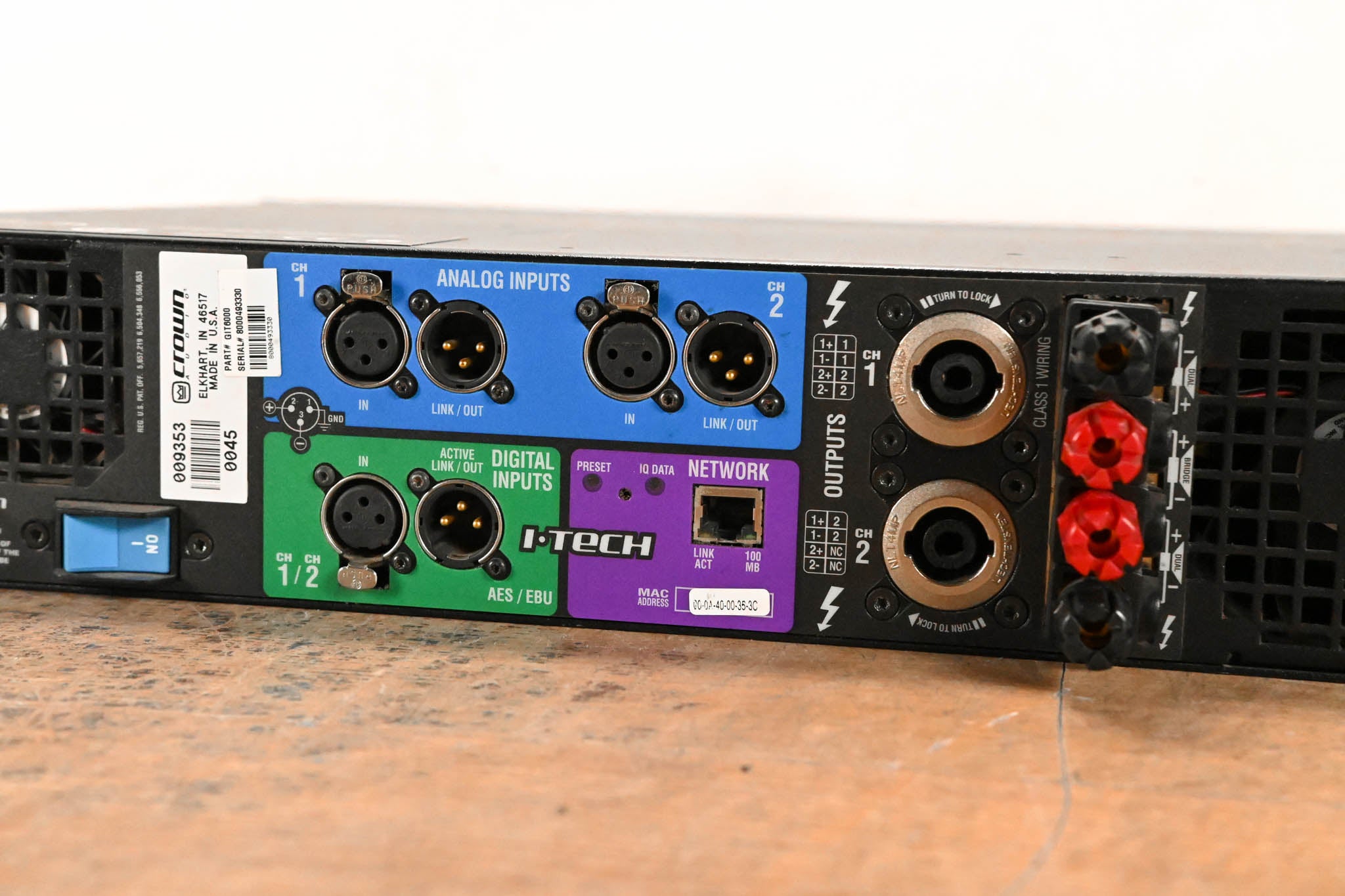 Crown I-Tech 6000 2-Channel Power Amplifier