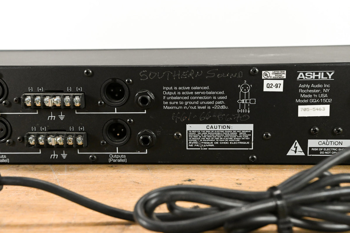 Ashly GQX-1502 Dual-Channel 15-Band Graphic Equalizer
