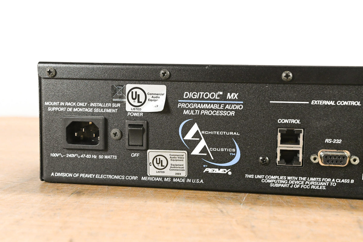 Architectural Acoustics by Peavey Digitool MX Audio Multi Processor