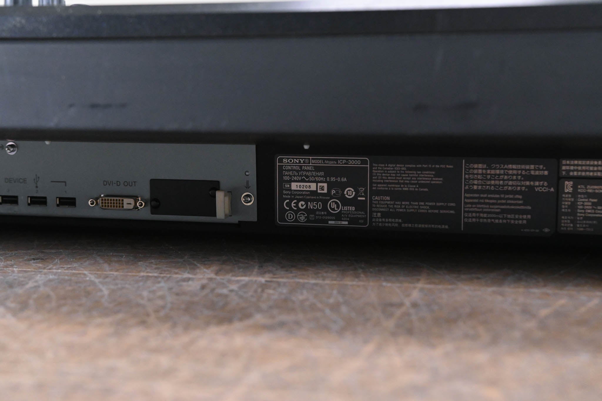 Sony MVS-3000A 2 M/E SD/HD Video Switcher with ICP-3000 Control Panel