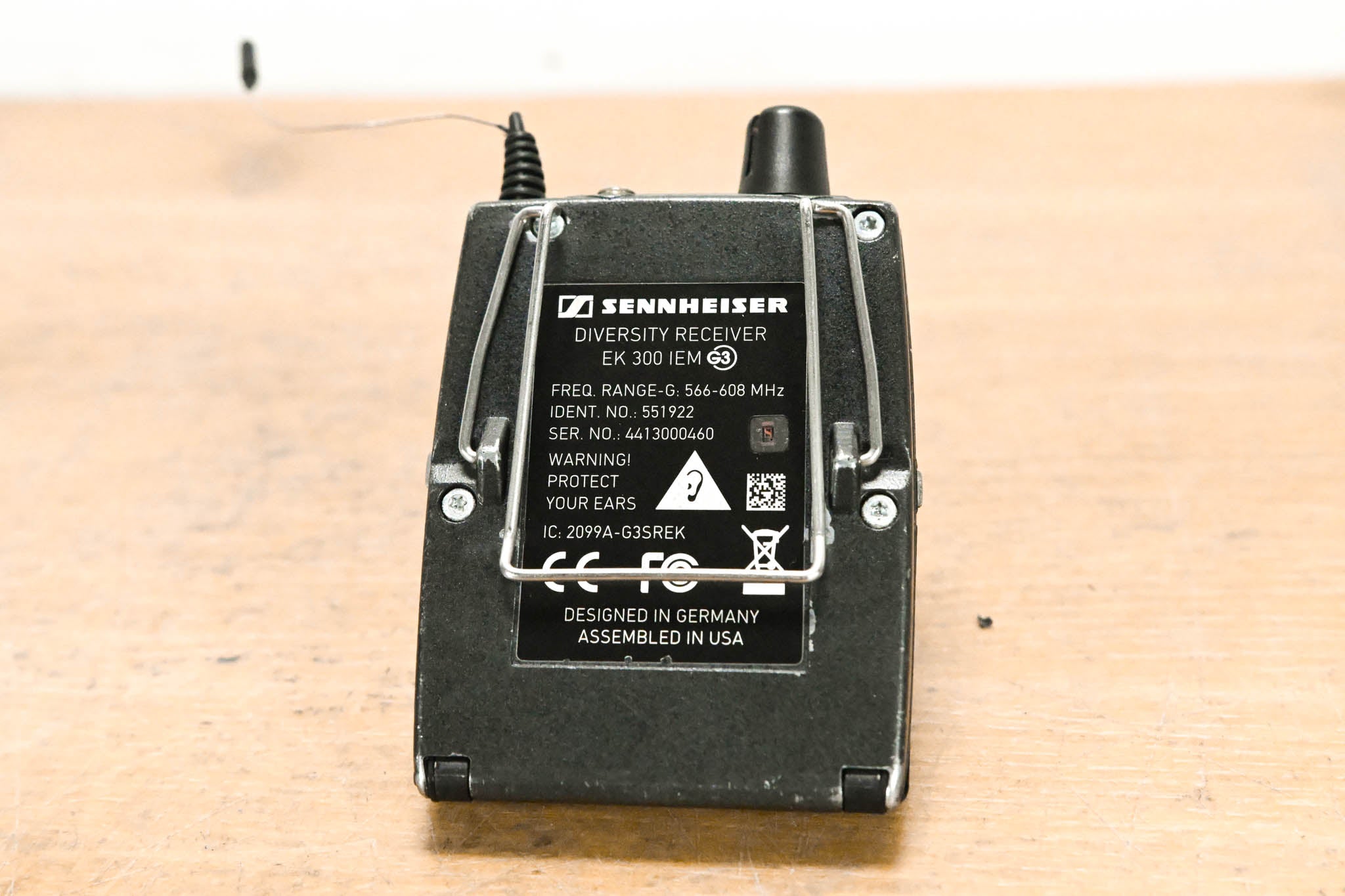 Sennheiser EK 300 IEM G3 Wireless Bodypack Receiver G Range: 566-608 MHz