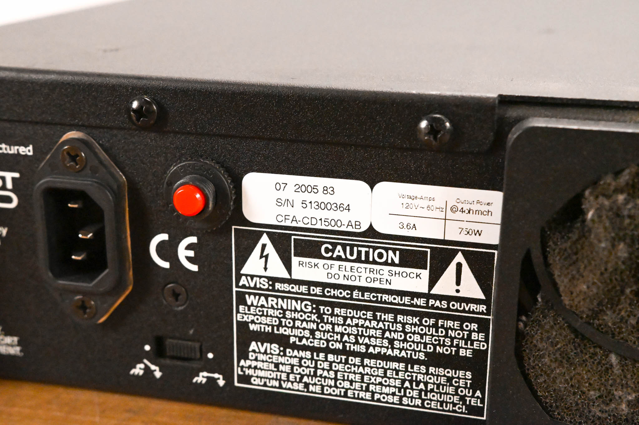 Crest Audio CD-1500 2-Channel Power Amplifier