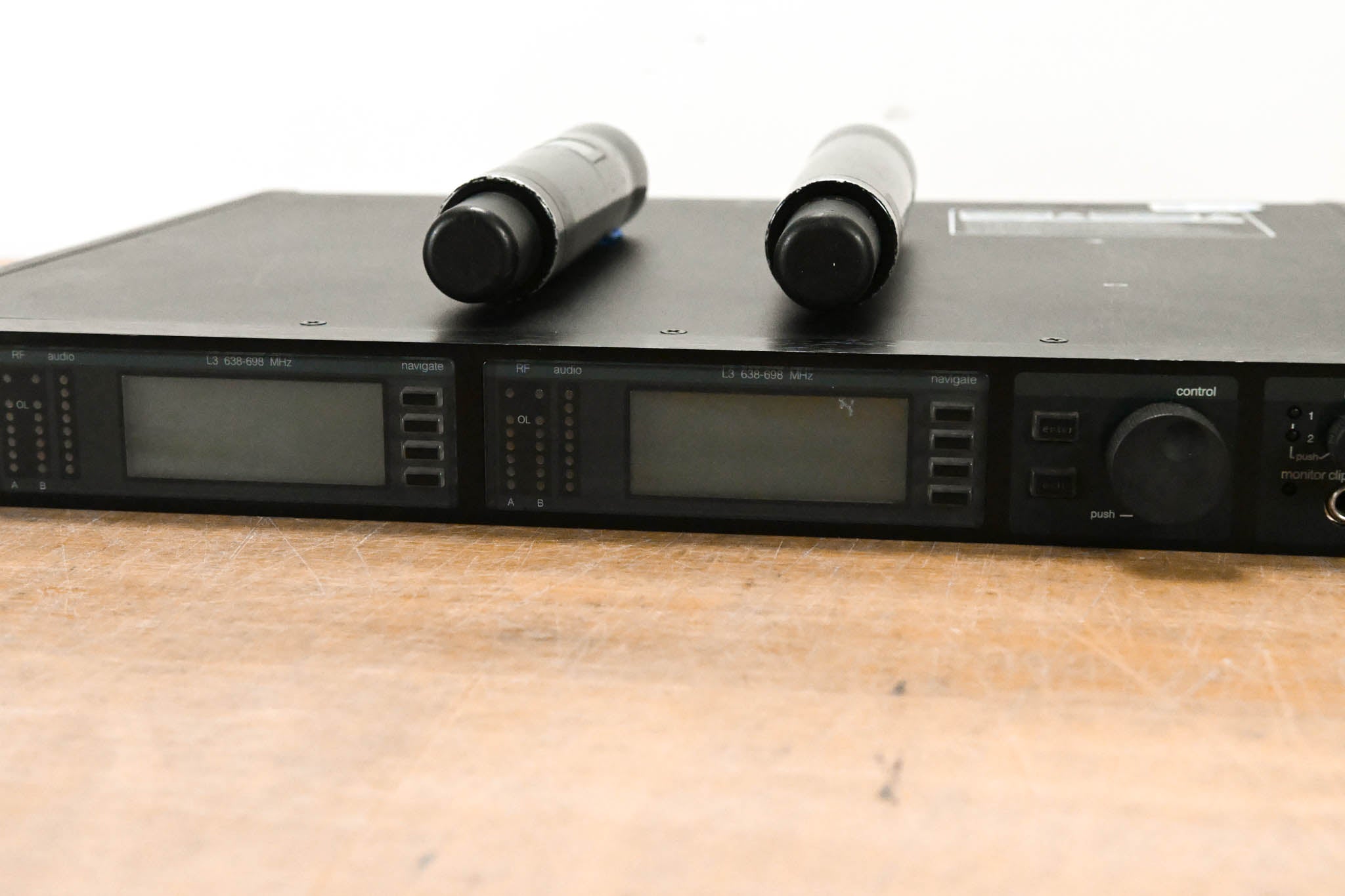 Shure UR4D Dual Receiver w/ two UR2 Transmitters (No Capsules) - L3
