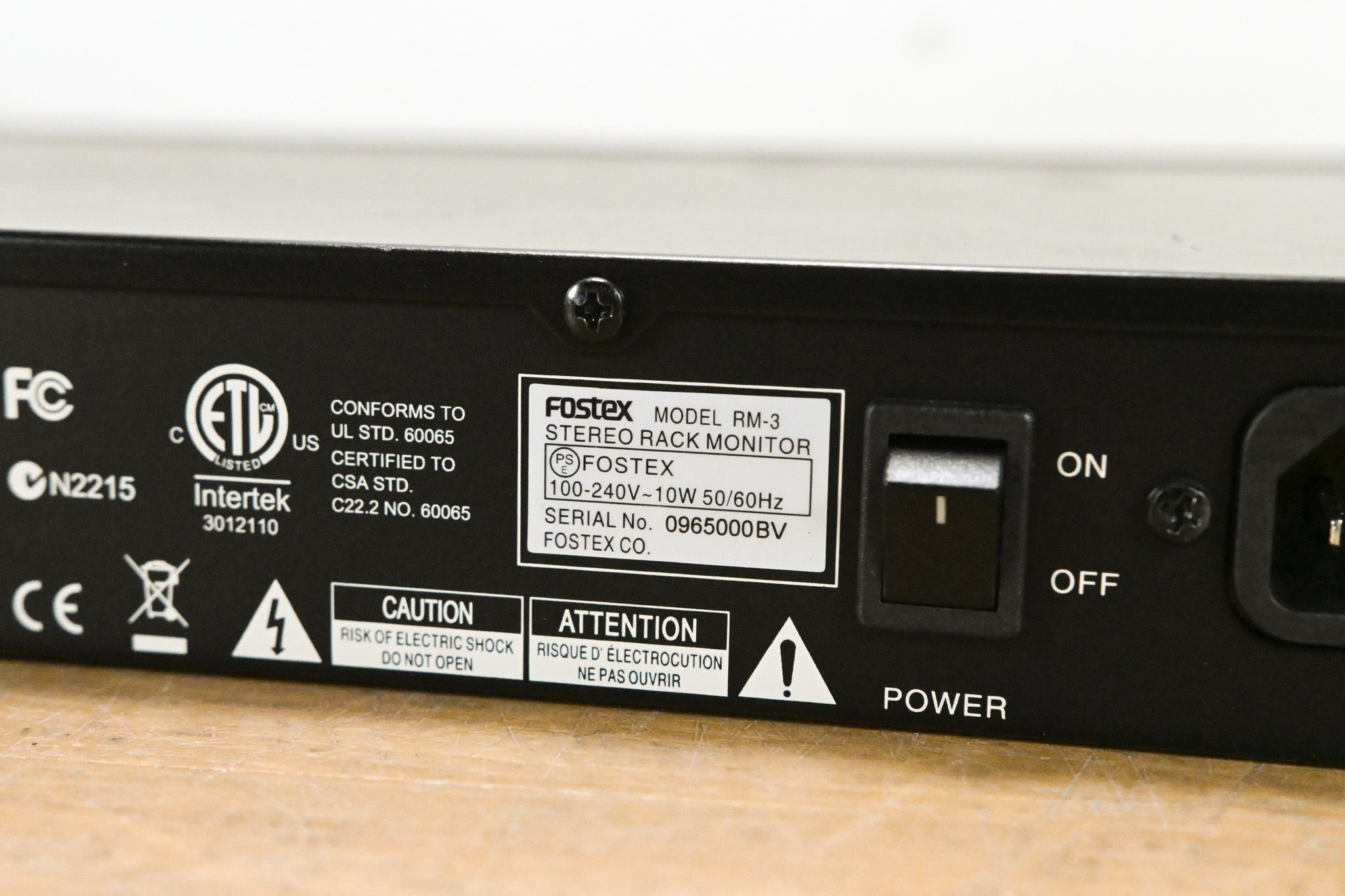 Fostex RM-3 1RU Rack-Mount 20W Stereo Monitor System