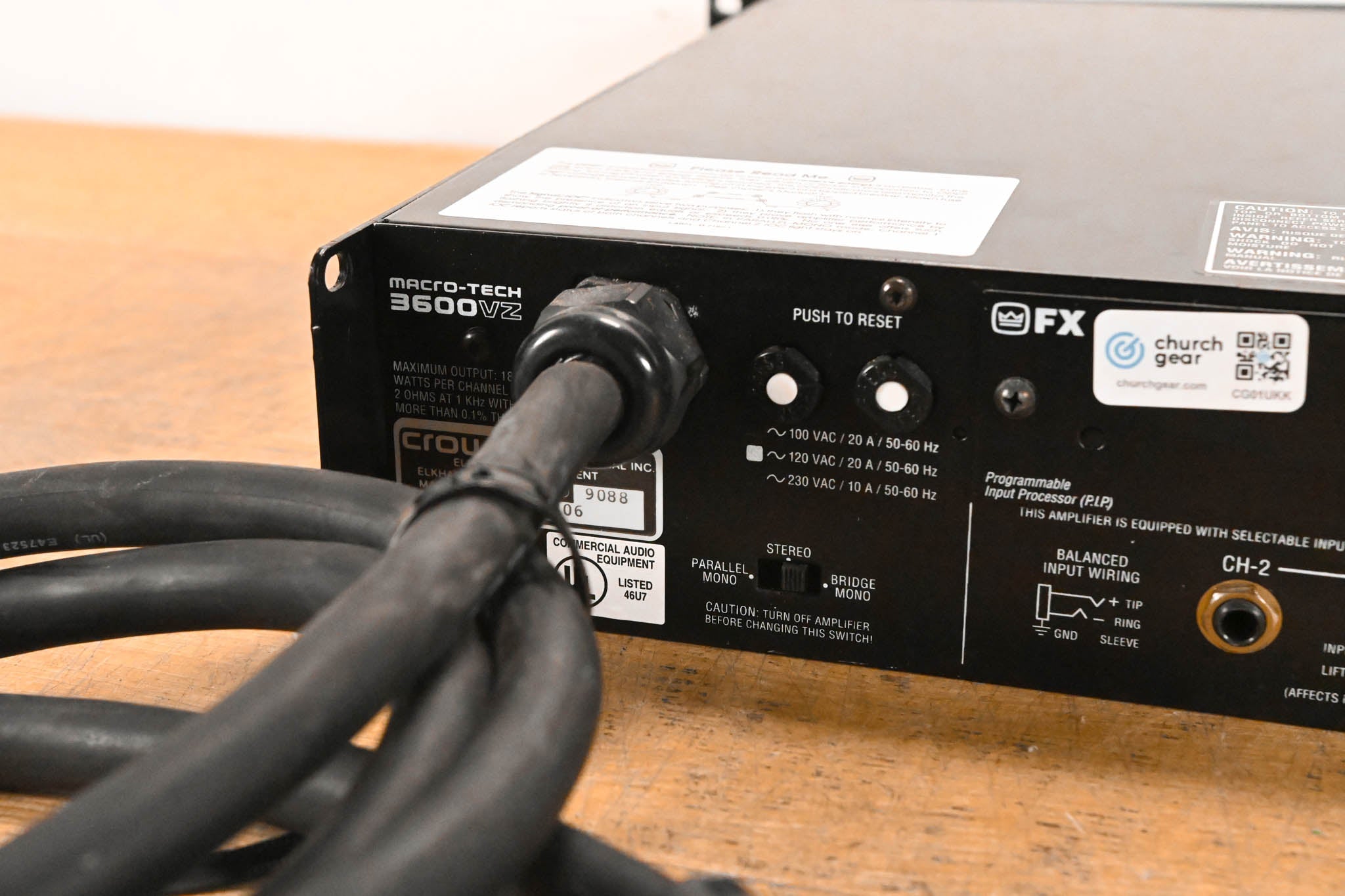 Crown Macro-Tech 3600VZ 2-Channel Power Amplifier