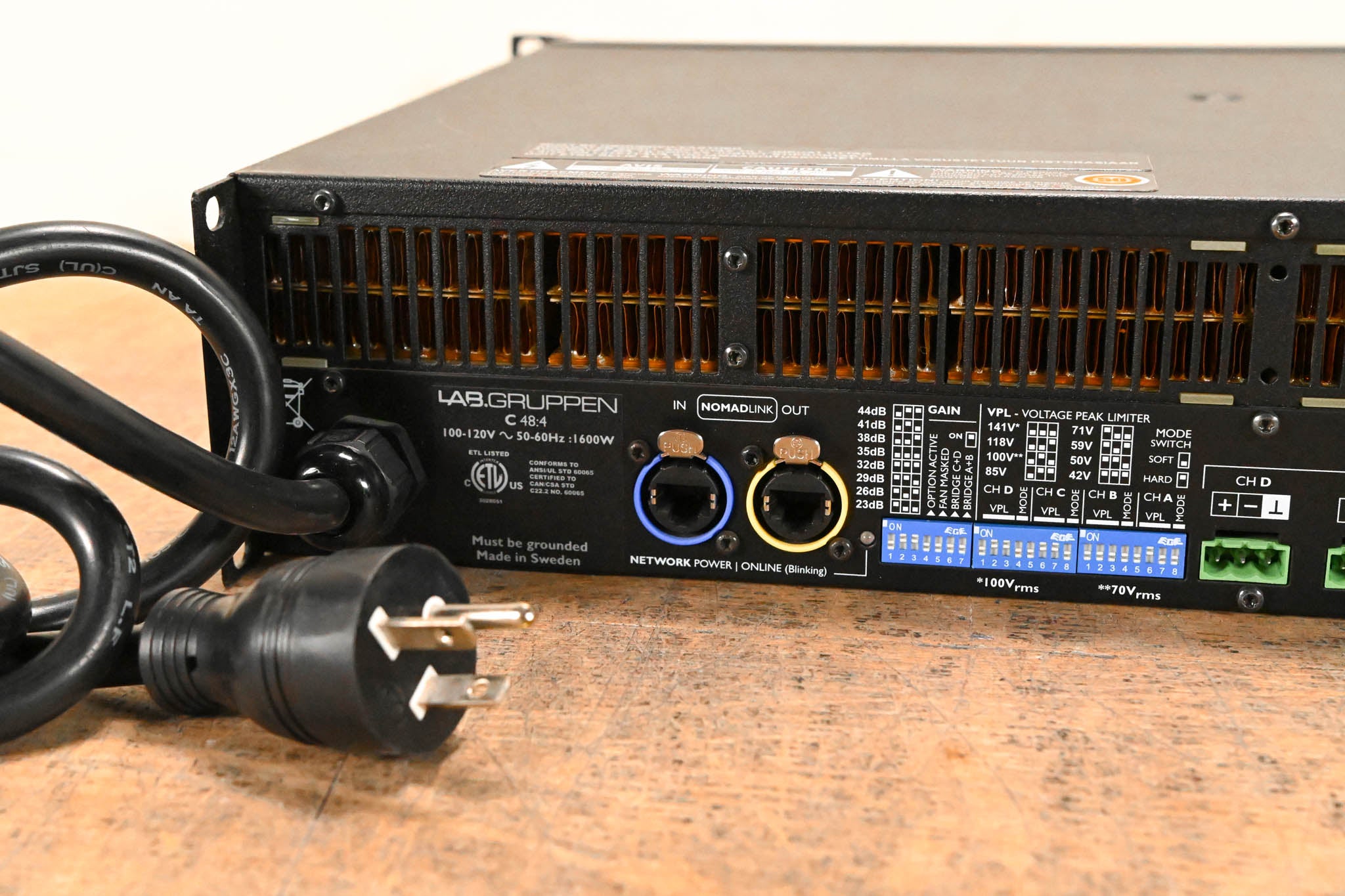 Lab Gruppen C 48:4 4800W 4-Channel Power Amplifier CG01GKE