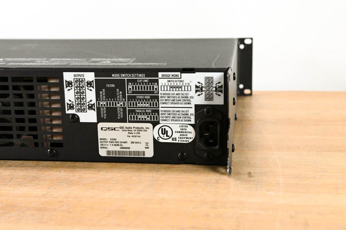 QSC CX254 4-Channel Power Amplifier