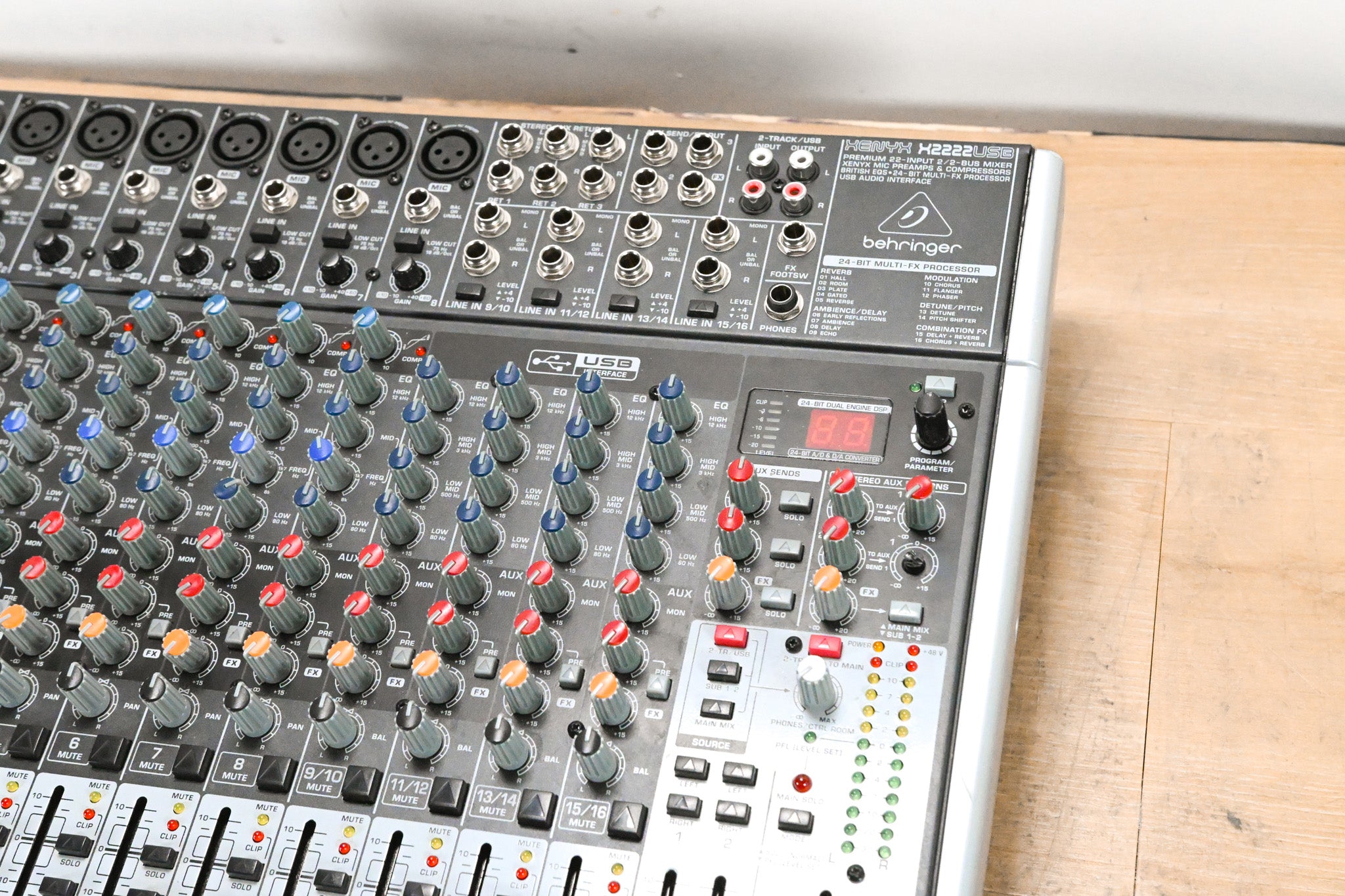 Behringer Xenyx X2222USB 22-Input 2/2-Bus Mixer with USB and Effects