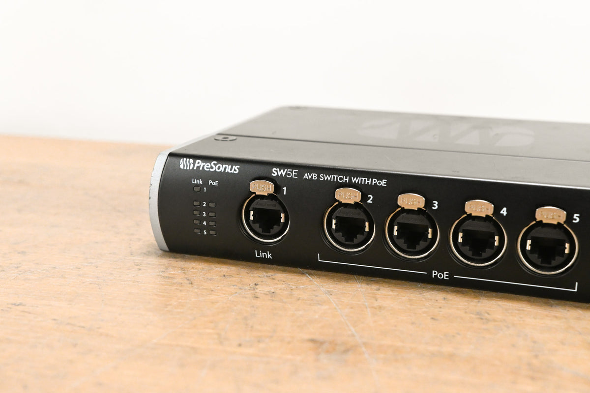 PreSonus SW5E 5-Port AVB Network Switch and Bridge w/ PoE