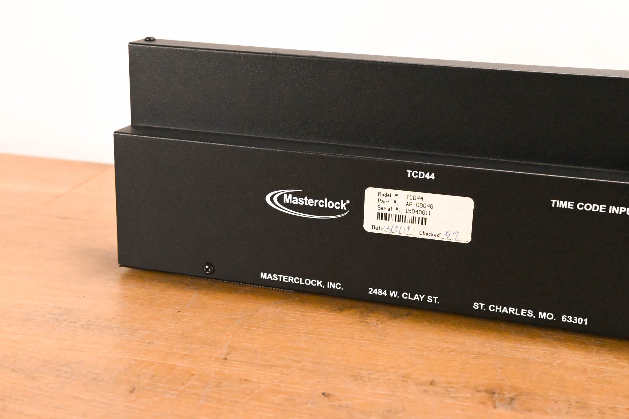 Masterclock TCD44 Time Code Display Studio Clock (NO POWER SUPPLY)