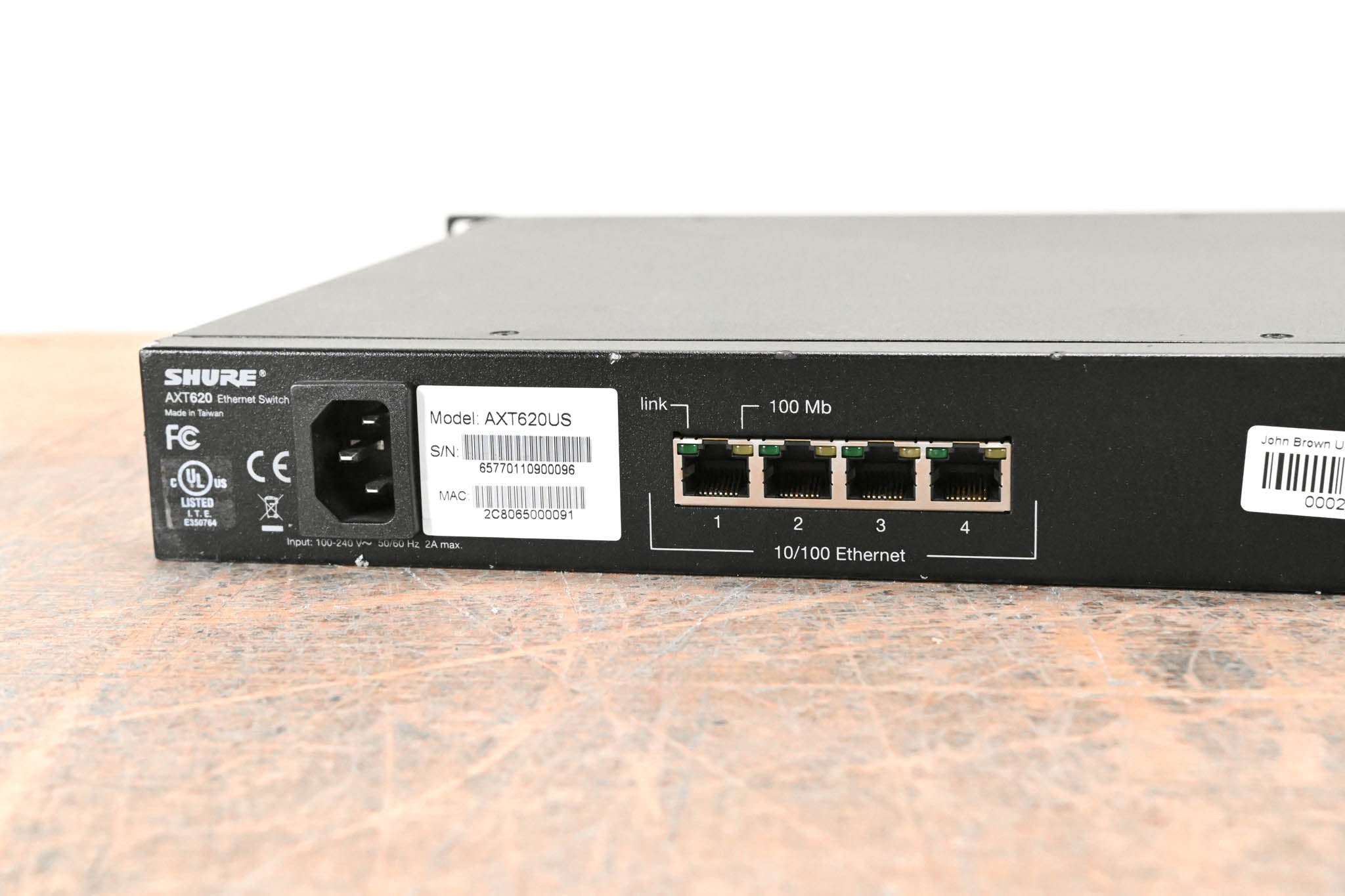 Shure AXT620US Axient Roadrack Ethernet Switch