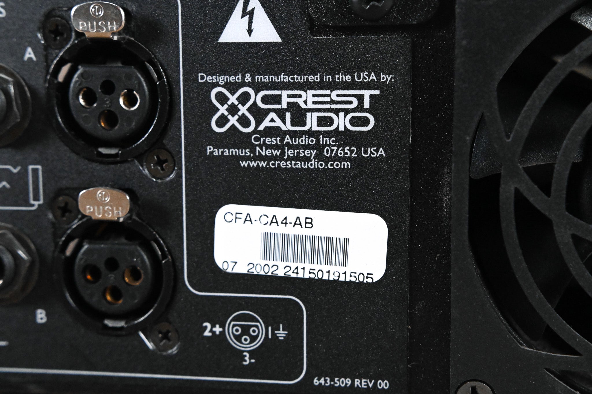 Crest Audio CA4 2-Channel Power Amplifier