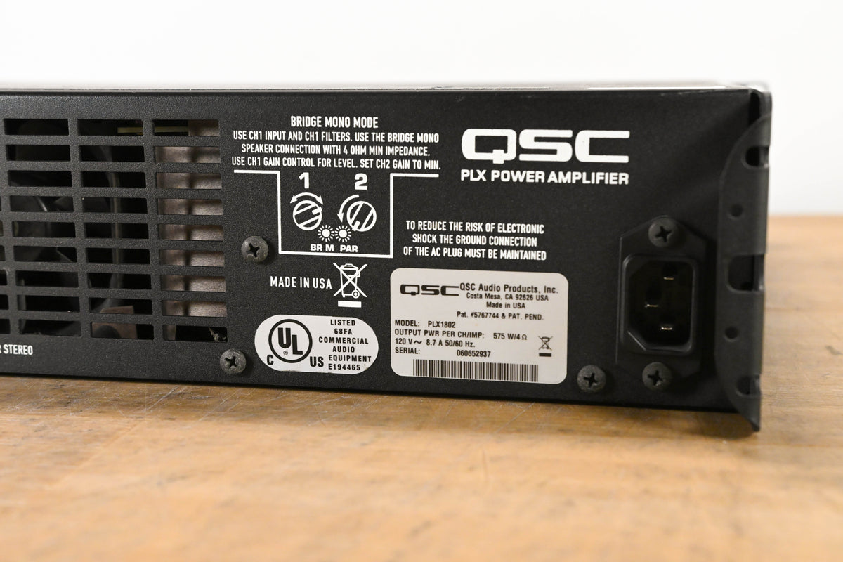QSC PLX1802 2-Channel Power Amplifier