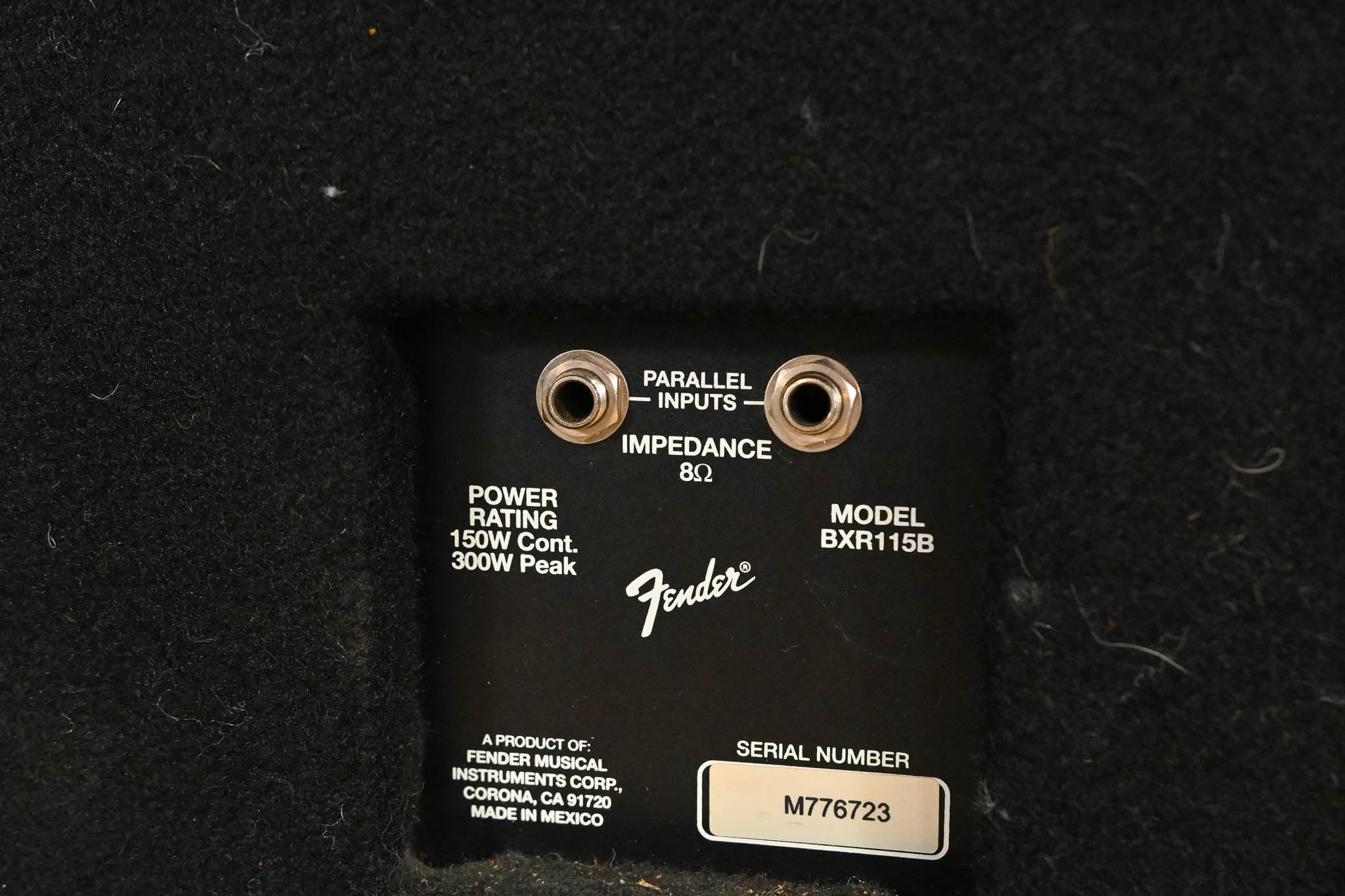 Fender BXR 115B Cab 1x15" 150 Watt Bass Cabinet