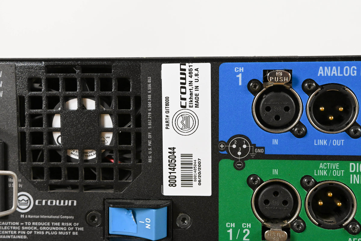 Crown I-Tech 6000 2-Channel Power Amplifier