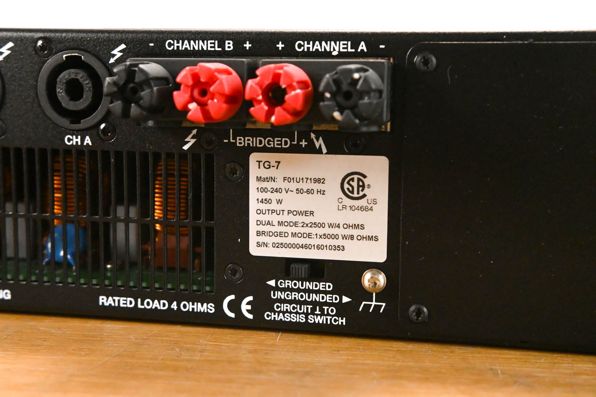 Electro-Voice (EV) TG-7 Tour-Grade Stereo Power Amplifier