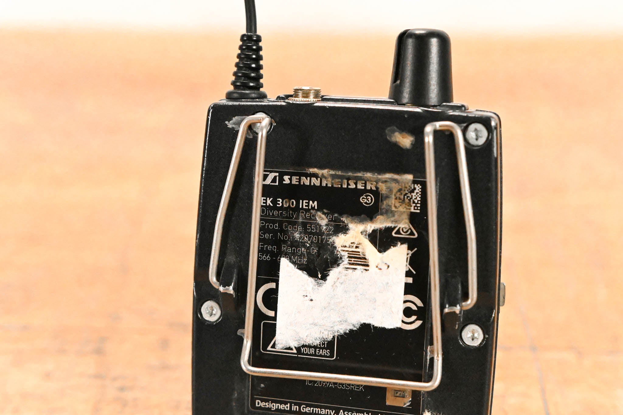 Sennheiser EK 300 IEM G3 Wireless Bodypack Receiver G Range: 566-608 MHz