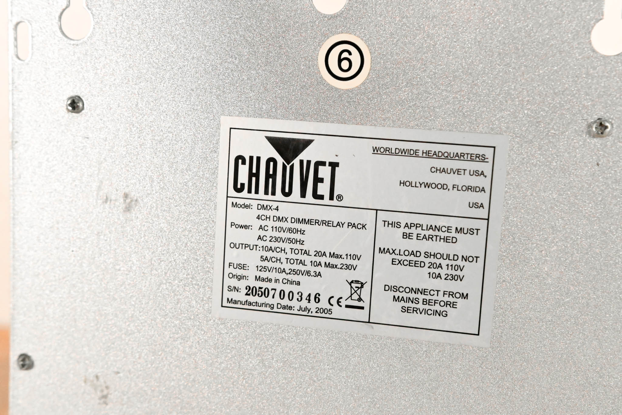 Chauvet DMX-4 4-Channel DMX Dimmer/Relay Pack
