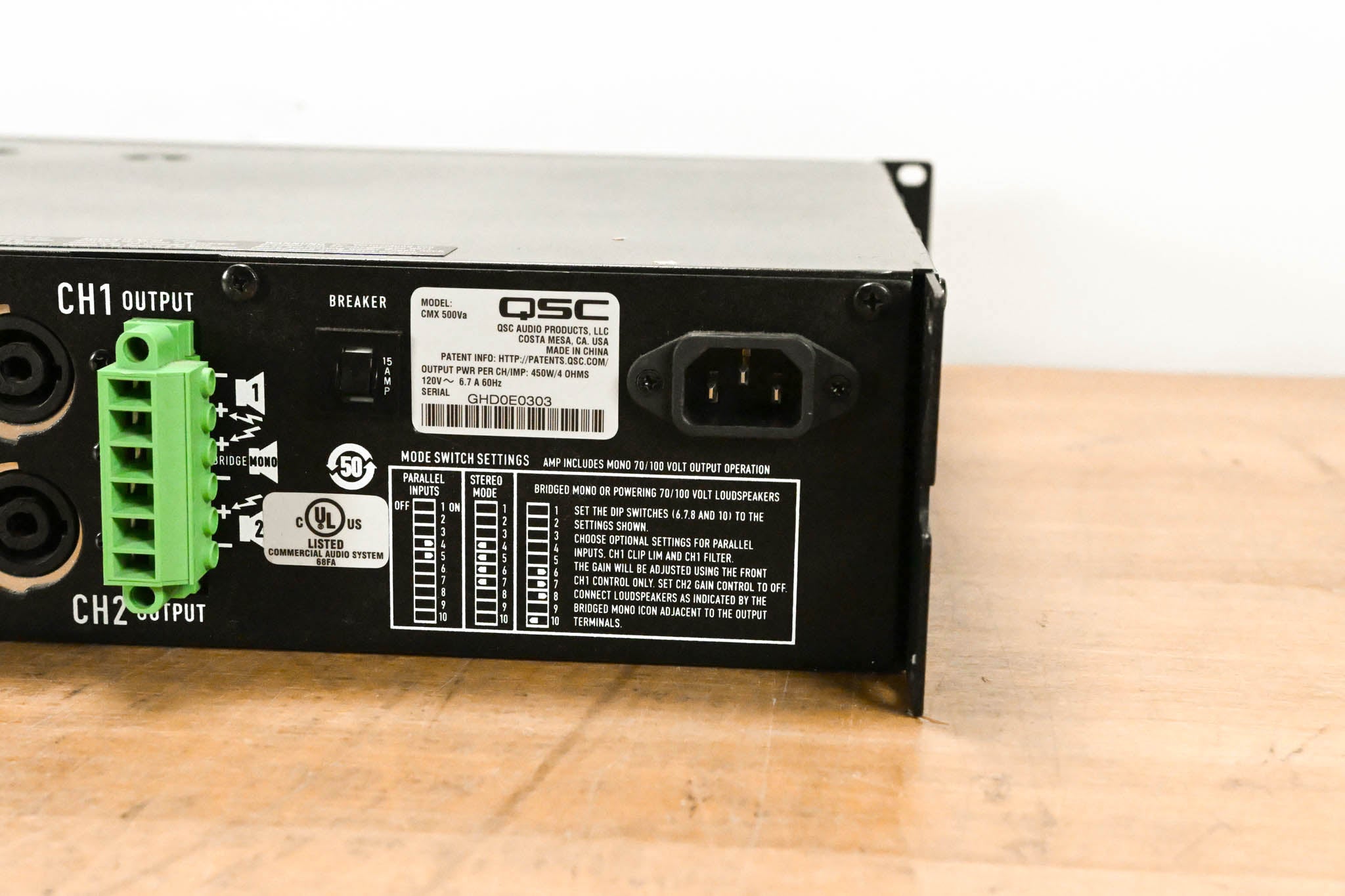 QSC CMX500Va 2-Channel Power Amplifier