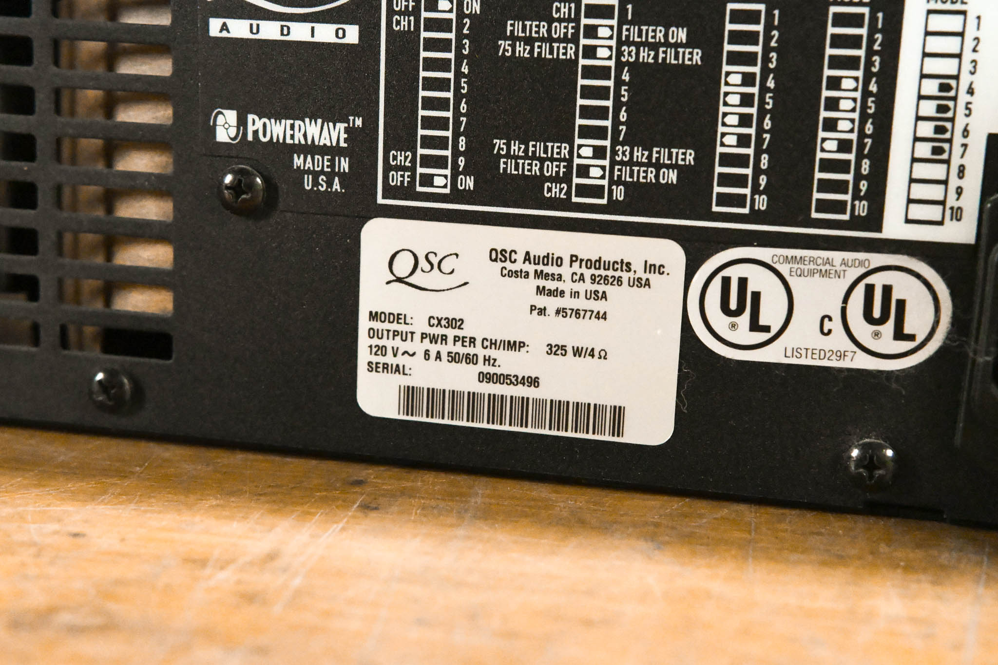 QSC CX302 2-Channel Power Amplifier