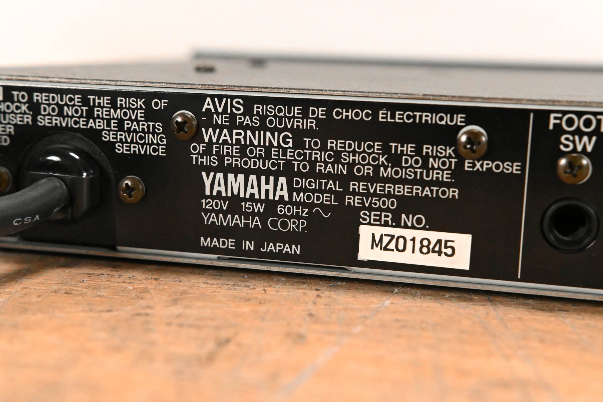 Yamaha REV500 Digital Reverberator
