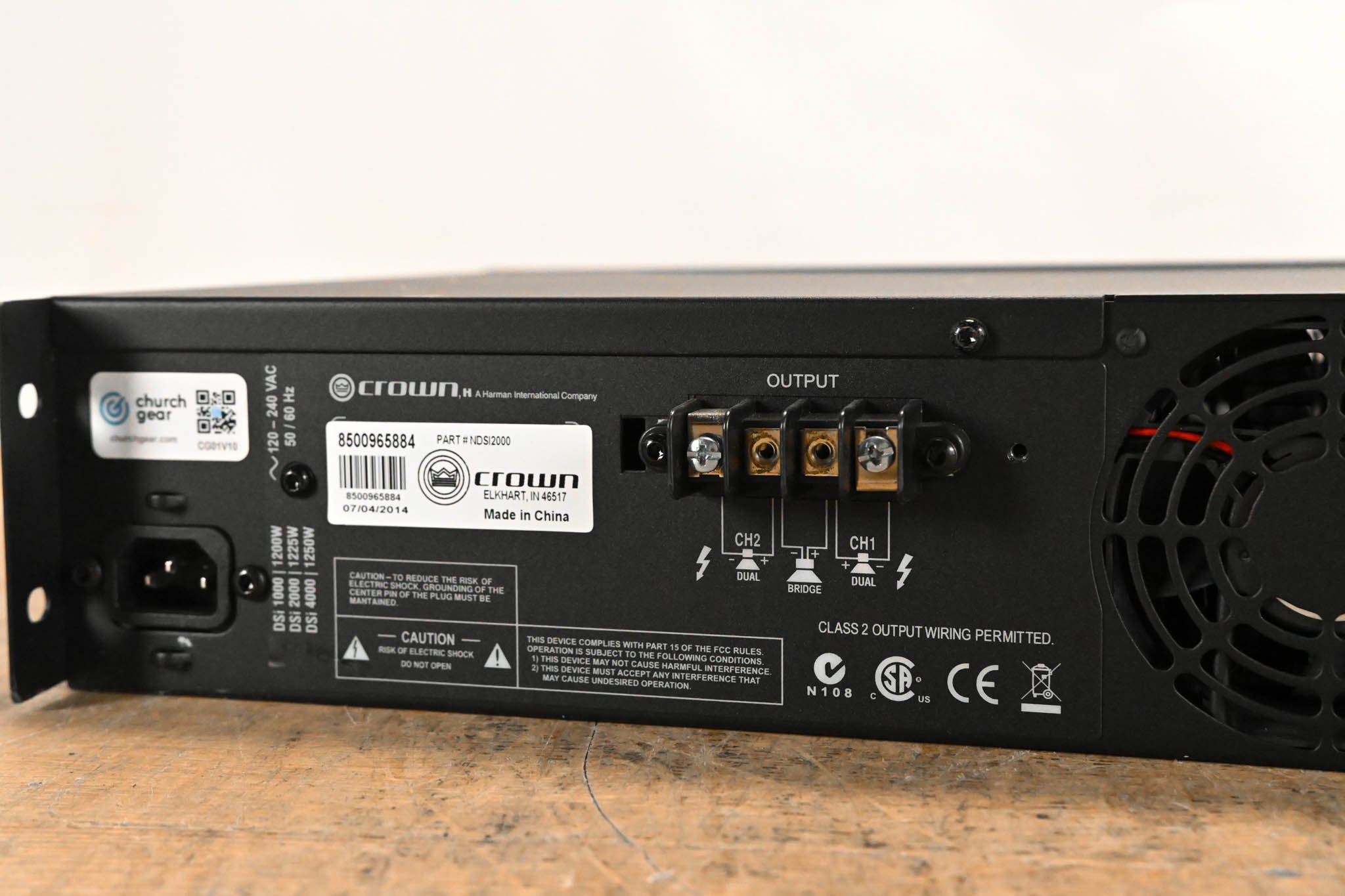 Crown DSi 2000 Two-Channel Power Amplifier