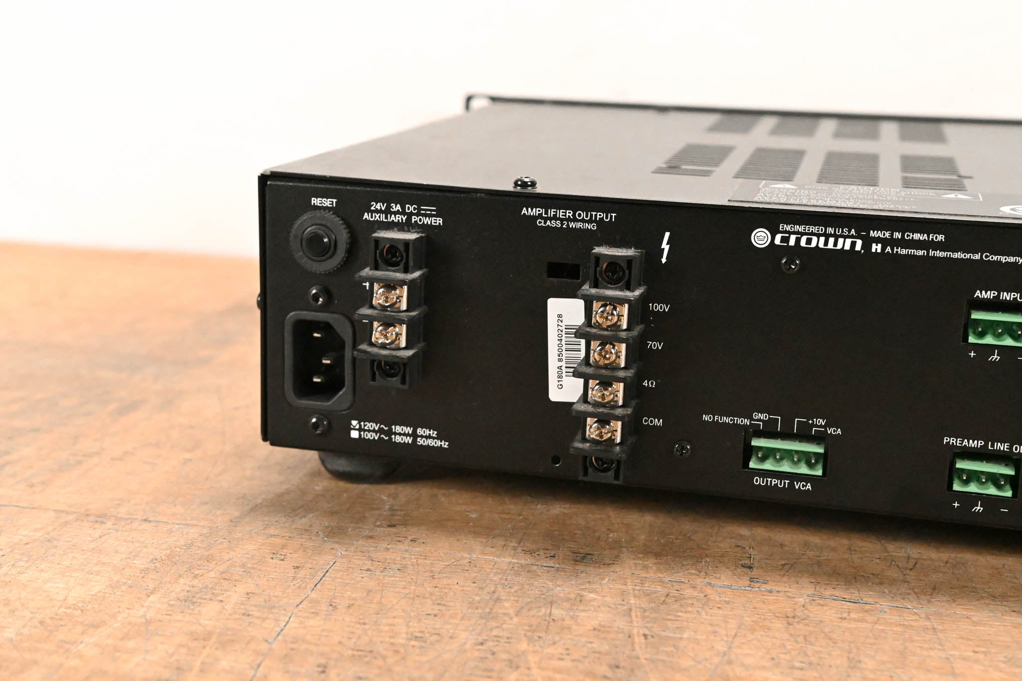 Crown 180A Single Channel Power Amplifier