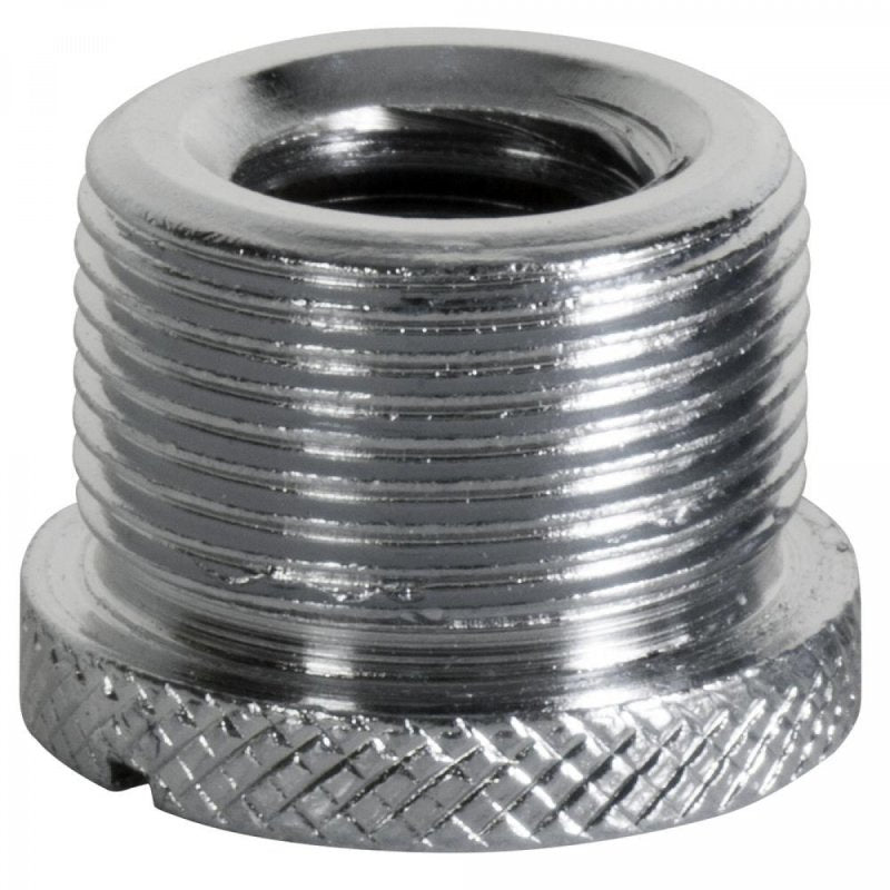 5/8" Male to 3/8" Female Mic Screw Adapter with knurled outer flange