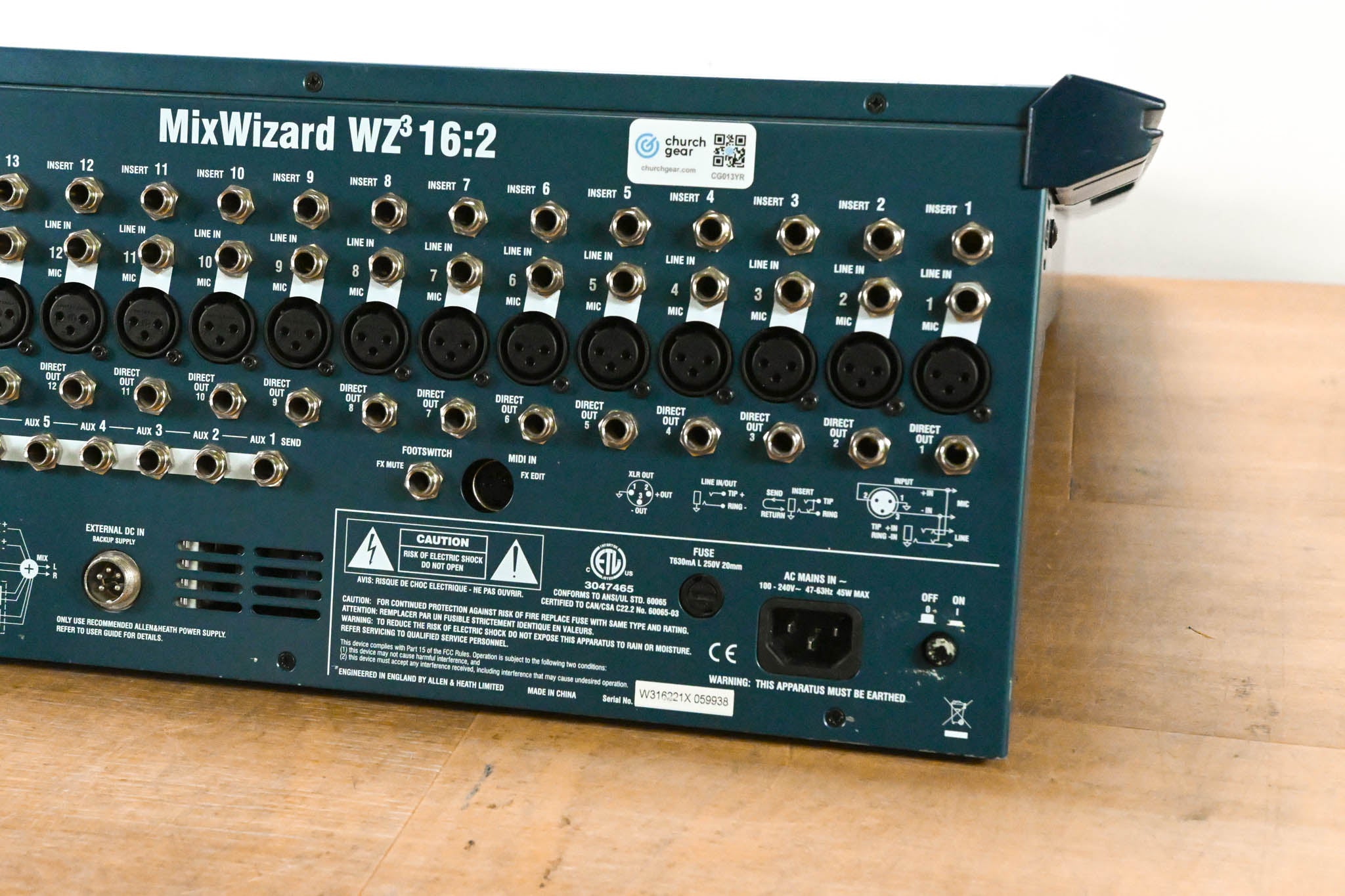 Allen & Heath MixWizard WZ3 16:2 16-Channel Analog Mixer