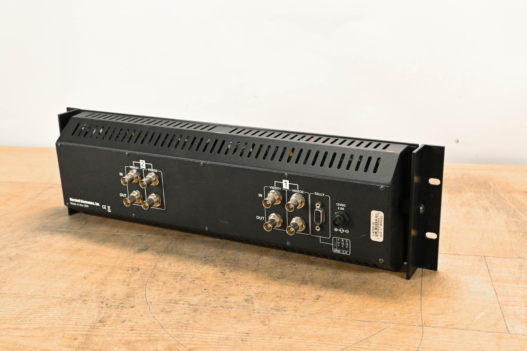 Marshall V-R72DP-2C Dual 7" Rackmount LCD Monitors (NO POWER SUPPLY)