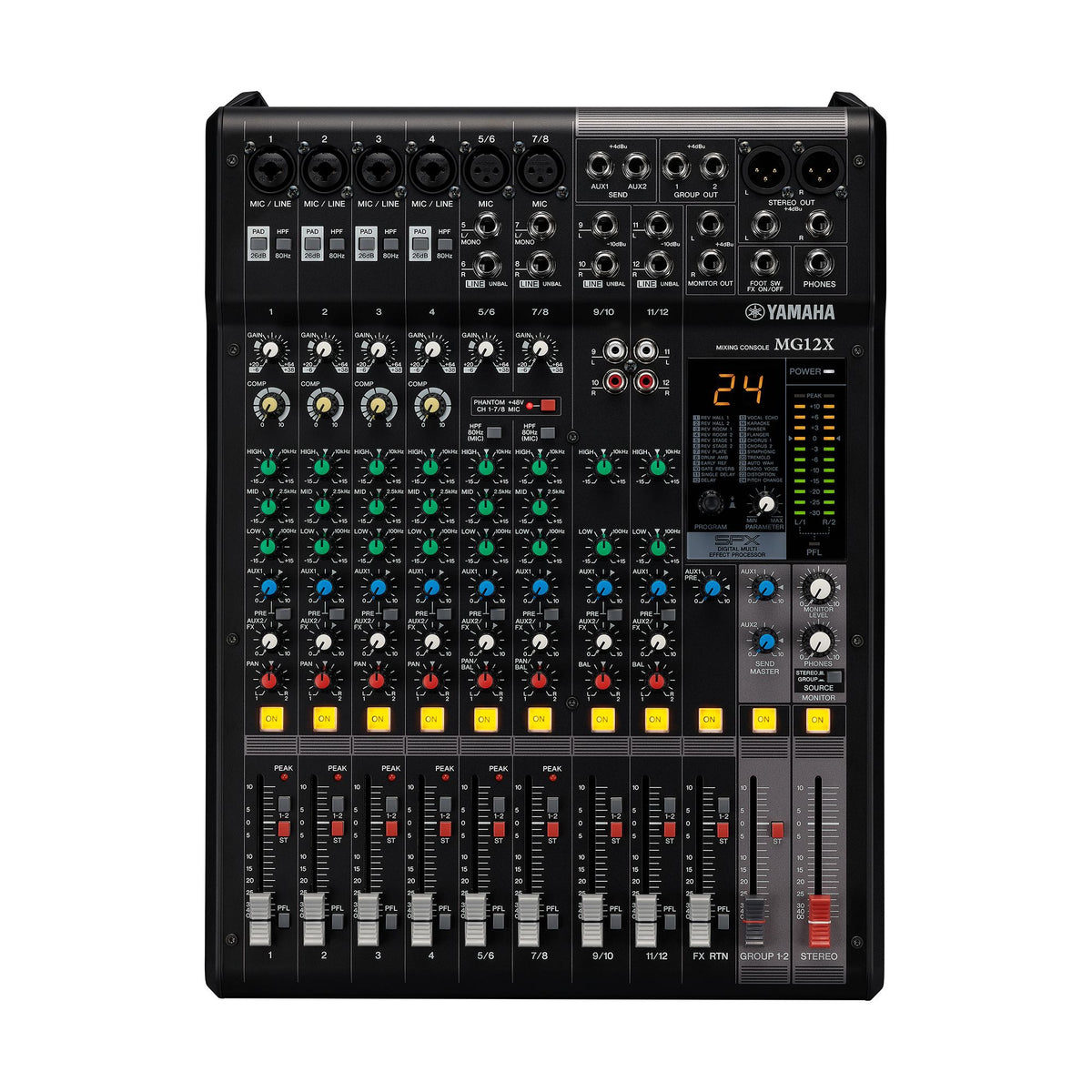 12-Input 4-Bus Mixer with Effects