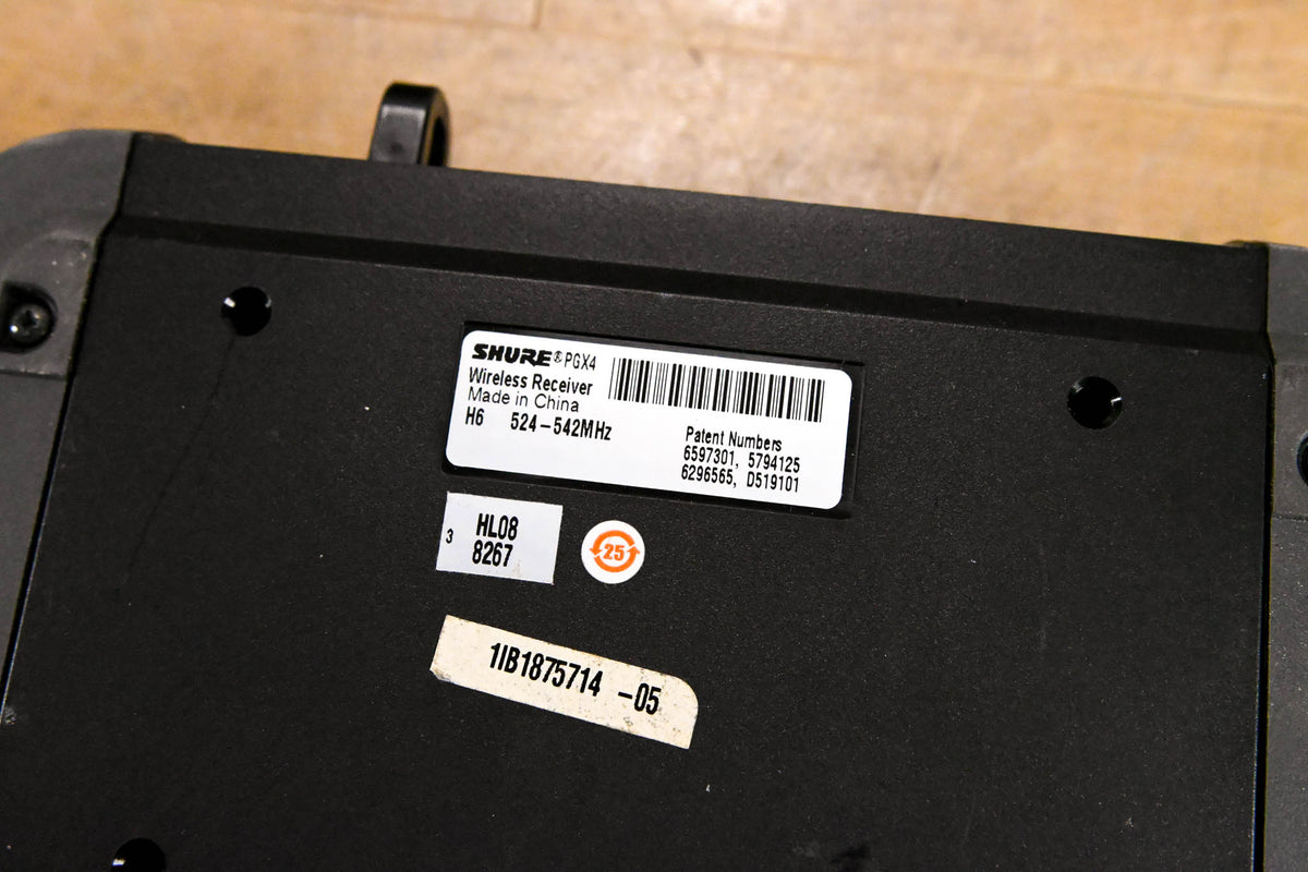Shure PGX4 Wireless Diversity Receiver - H6 Band: 524-542 MHz (NO PSU)