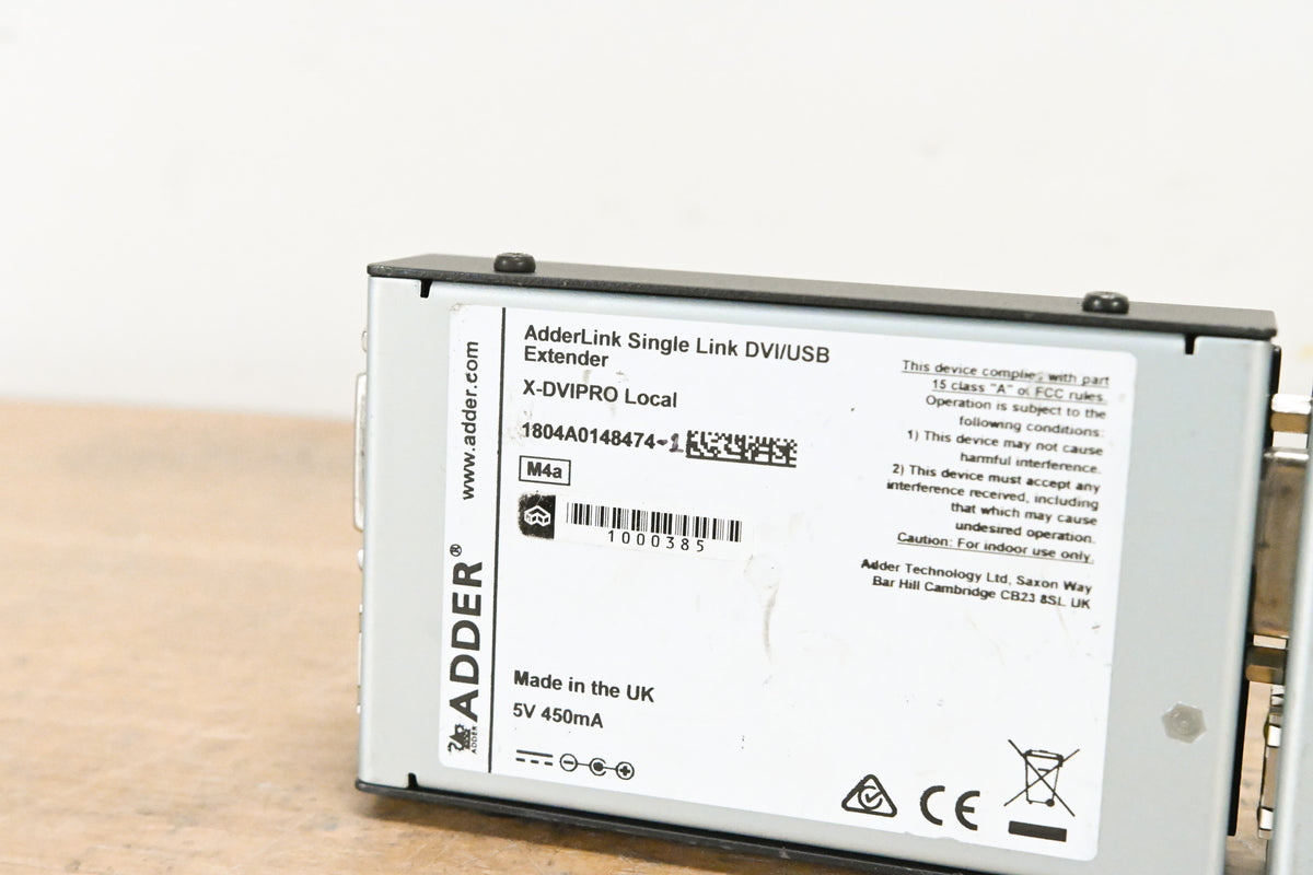 Adder AdderLink X-DVIPRO Single Link DVI/USB Extender (NO POWER SUPPLY)