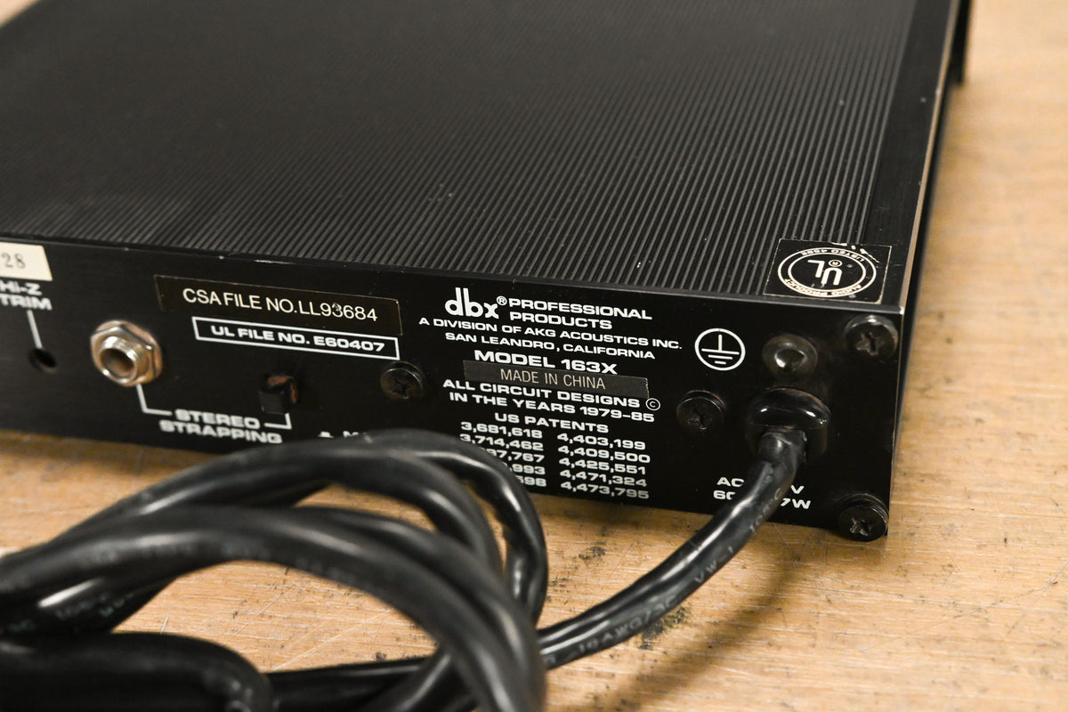 dbx 163x Single-Channel Over Easy Compressor / Limiter