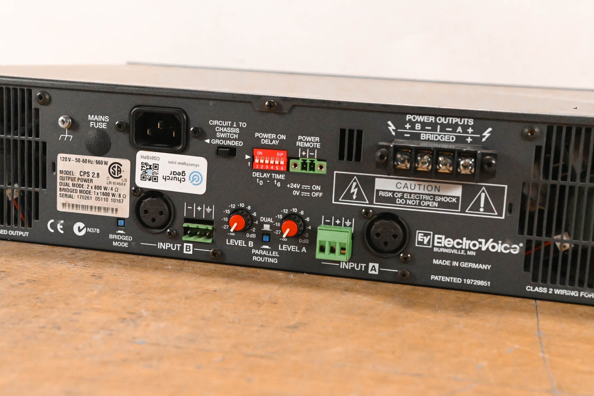 Electro-Voice (EV) CPS2.8 Stereo Power Amplifier