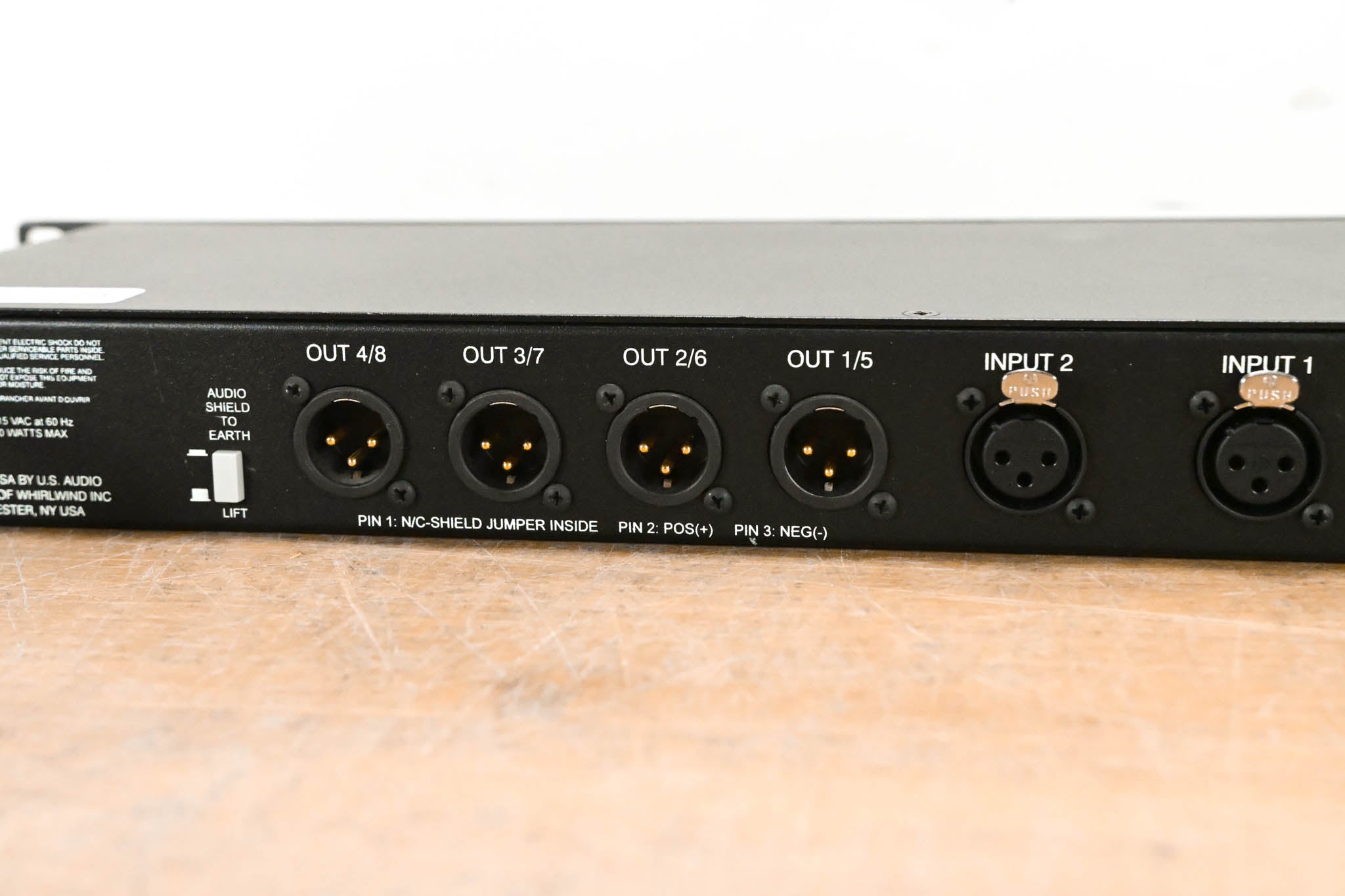U.S. Audio Whirlwind DA-2 Dual-Channel Audio Distribution Amplifier