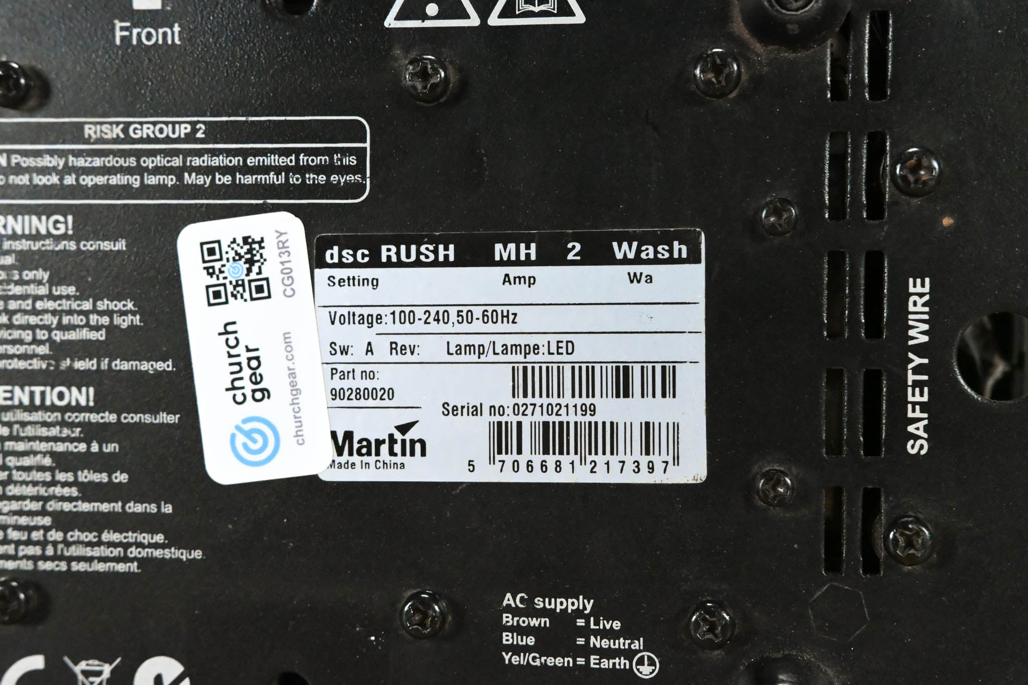 Martin Lighting RUSH MH 2 Wash LED Wash Moving Head Fixture