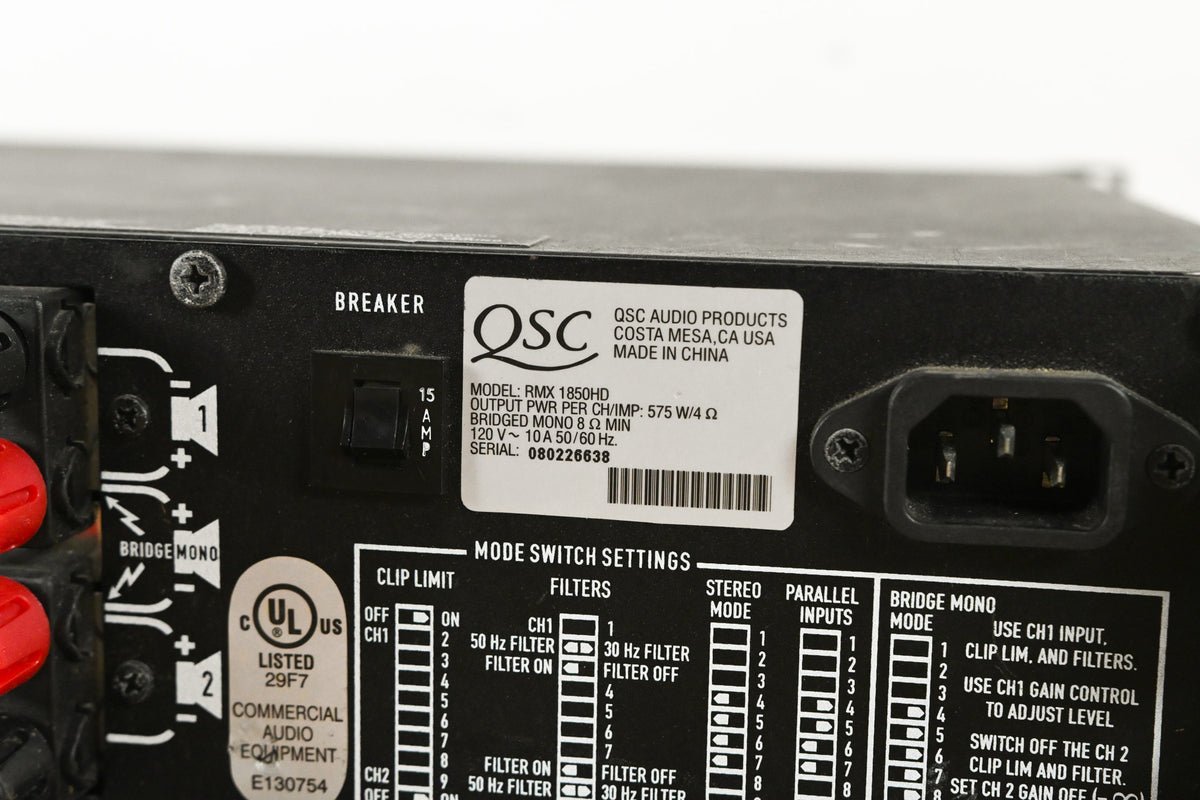 QSC RMX1850HD 2-Channel Power Amplifier