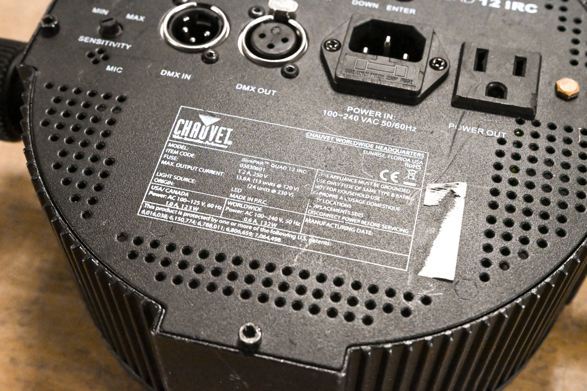 Chauvet SlimPAR QUAD 12 IRC RGBA LED PAR Wash Fixture