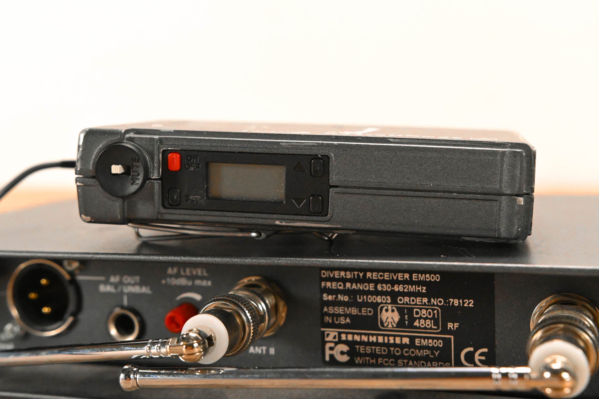 Sennheiser ew 500 Bodypack Wireless System 630-662 MHz NO POWER SUPPLY
