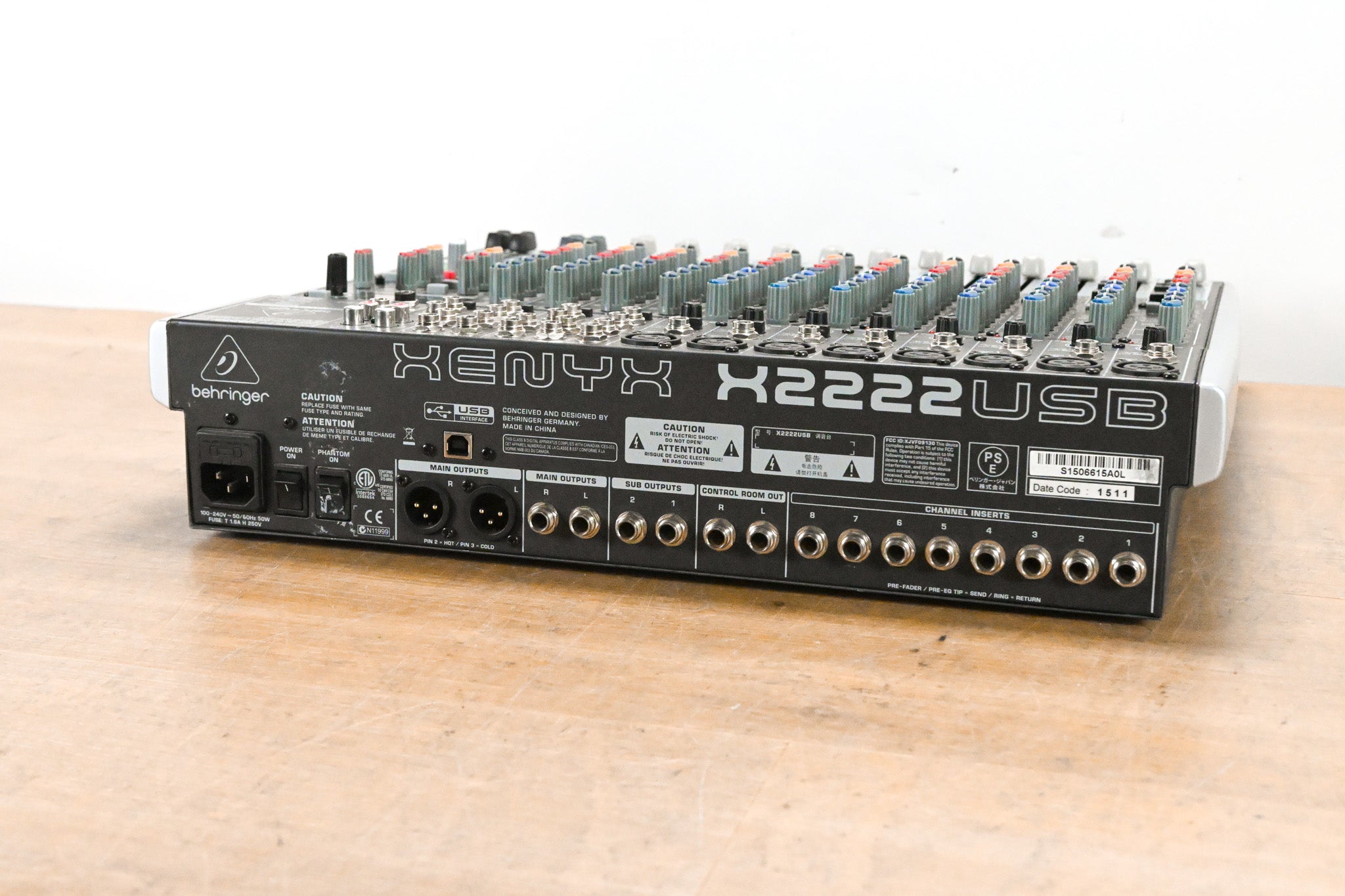 Behringer Xenyx X2222USB 22-Input 2/2-Bus Mixer with USB and Effects