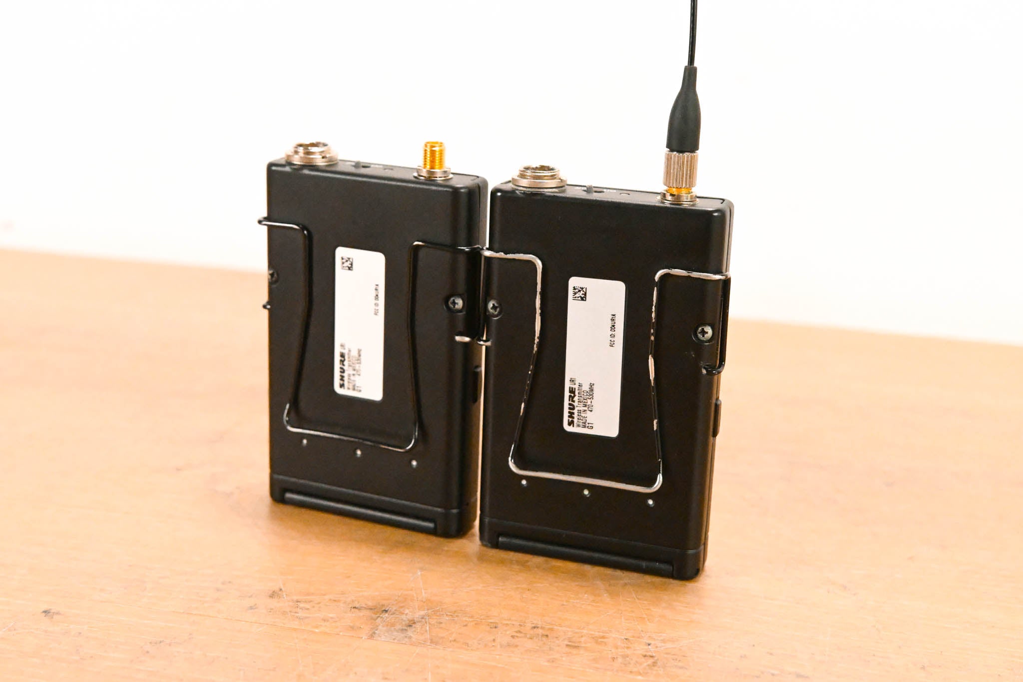 Shure UR4D Dual Wireless Receiver with two UR1 Bodypacks - G1