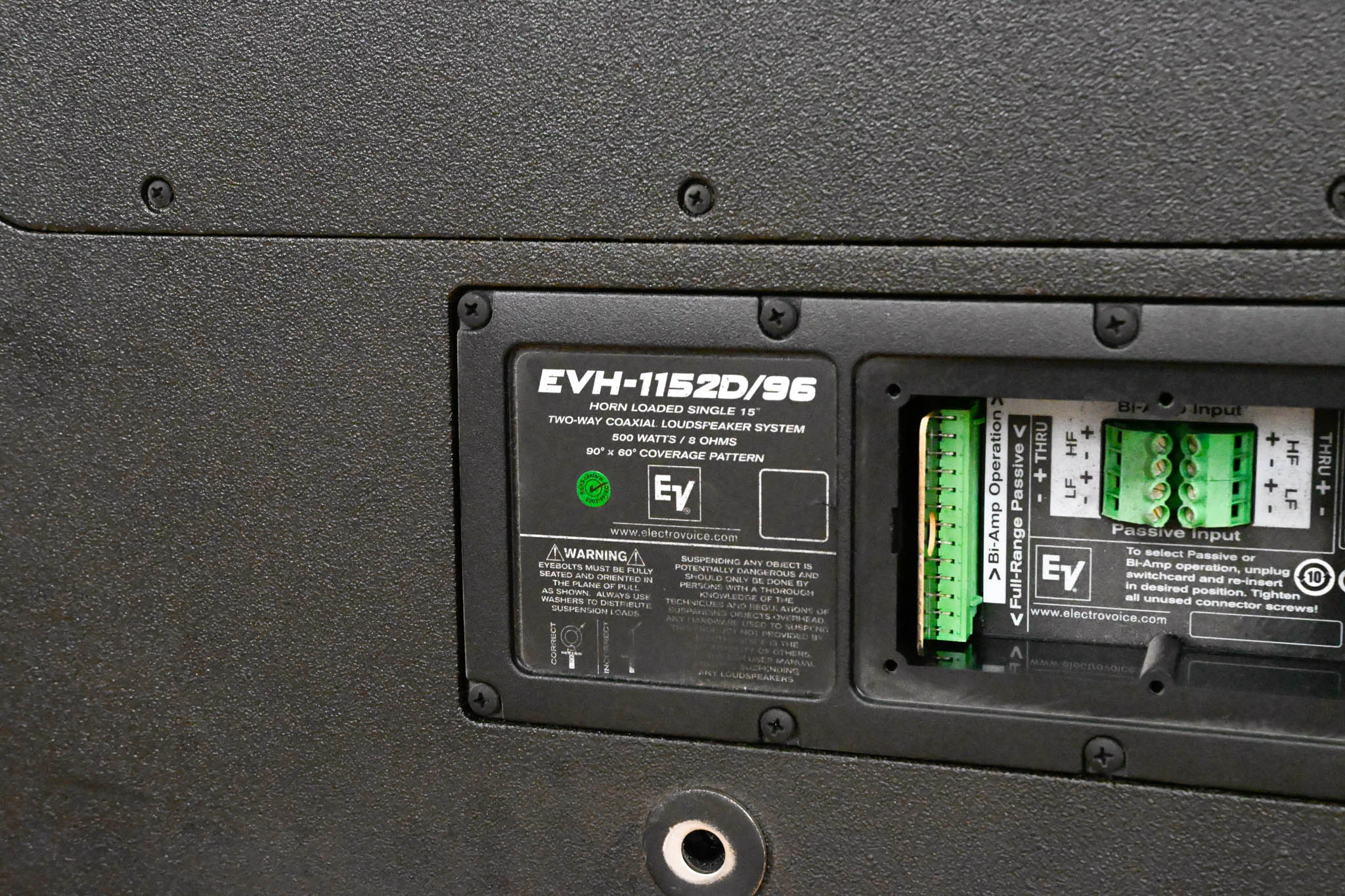 Electro-Voice (EV) EVH-1152D/96 15" Point-Source Loudspeaker (PAIR)